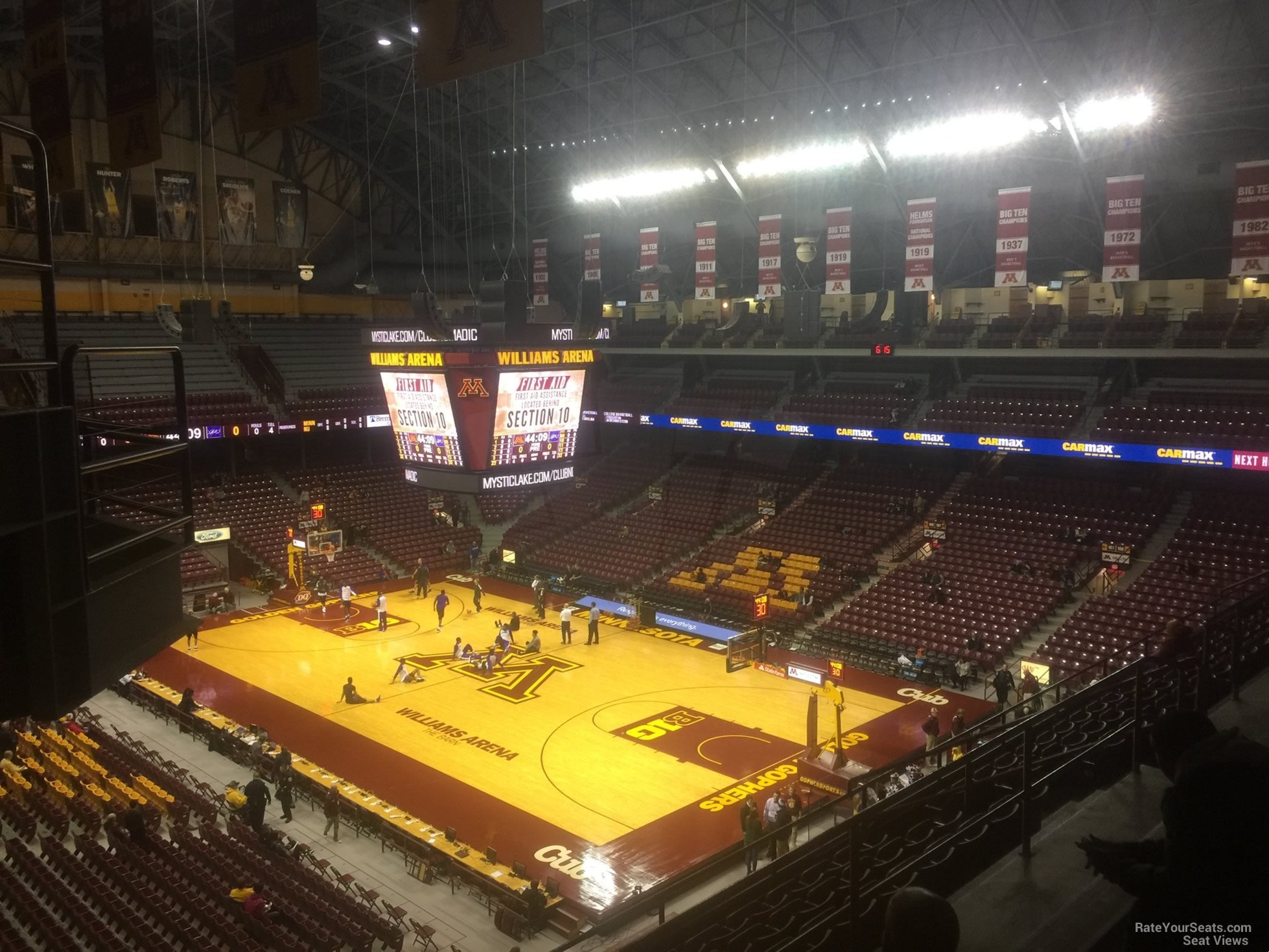 section 215, row 7 seat view  - williams arena (minnesota)