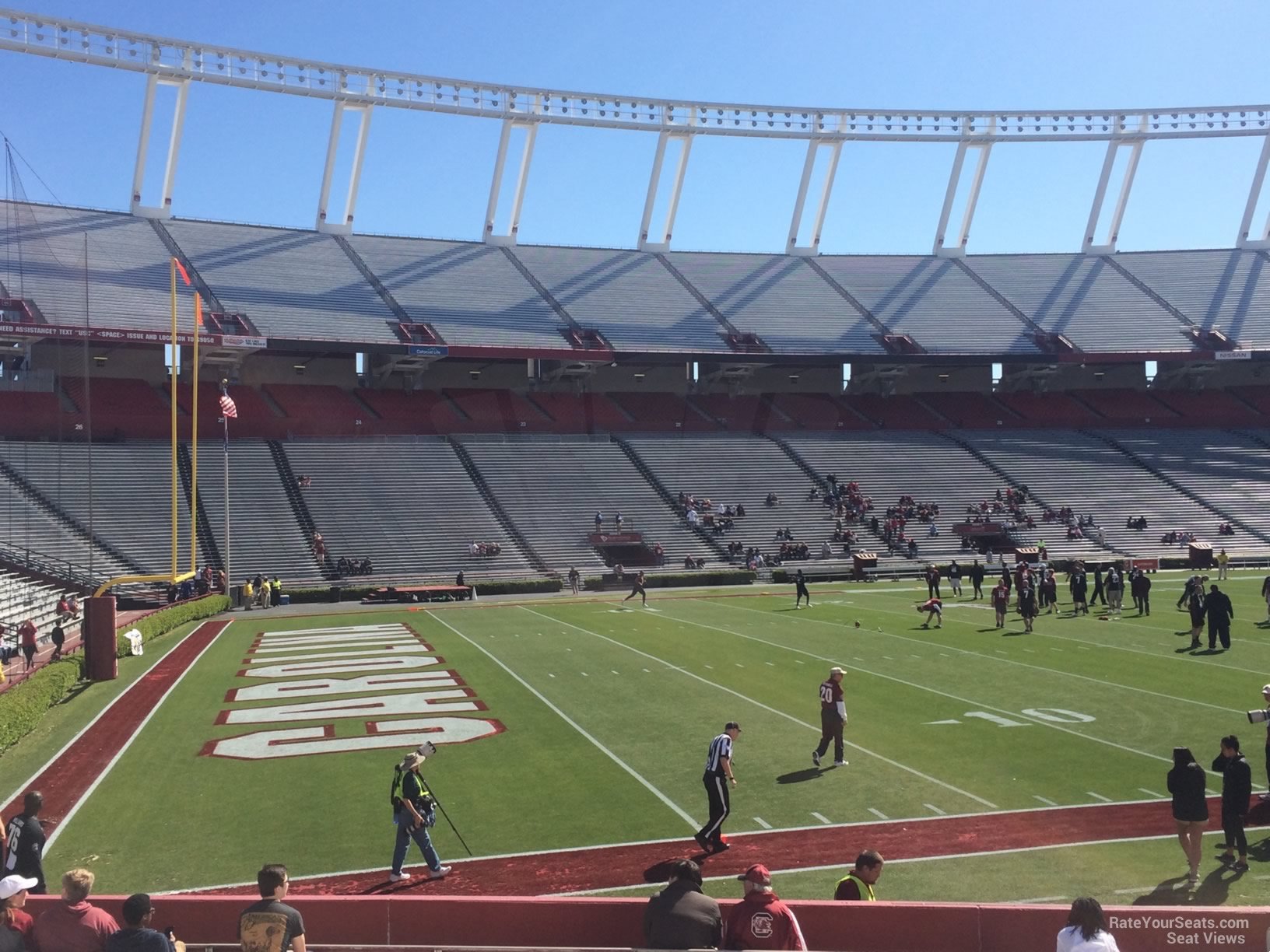 section 1, row 15 seat view  - williams-brice stadium