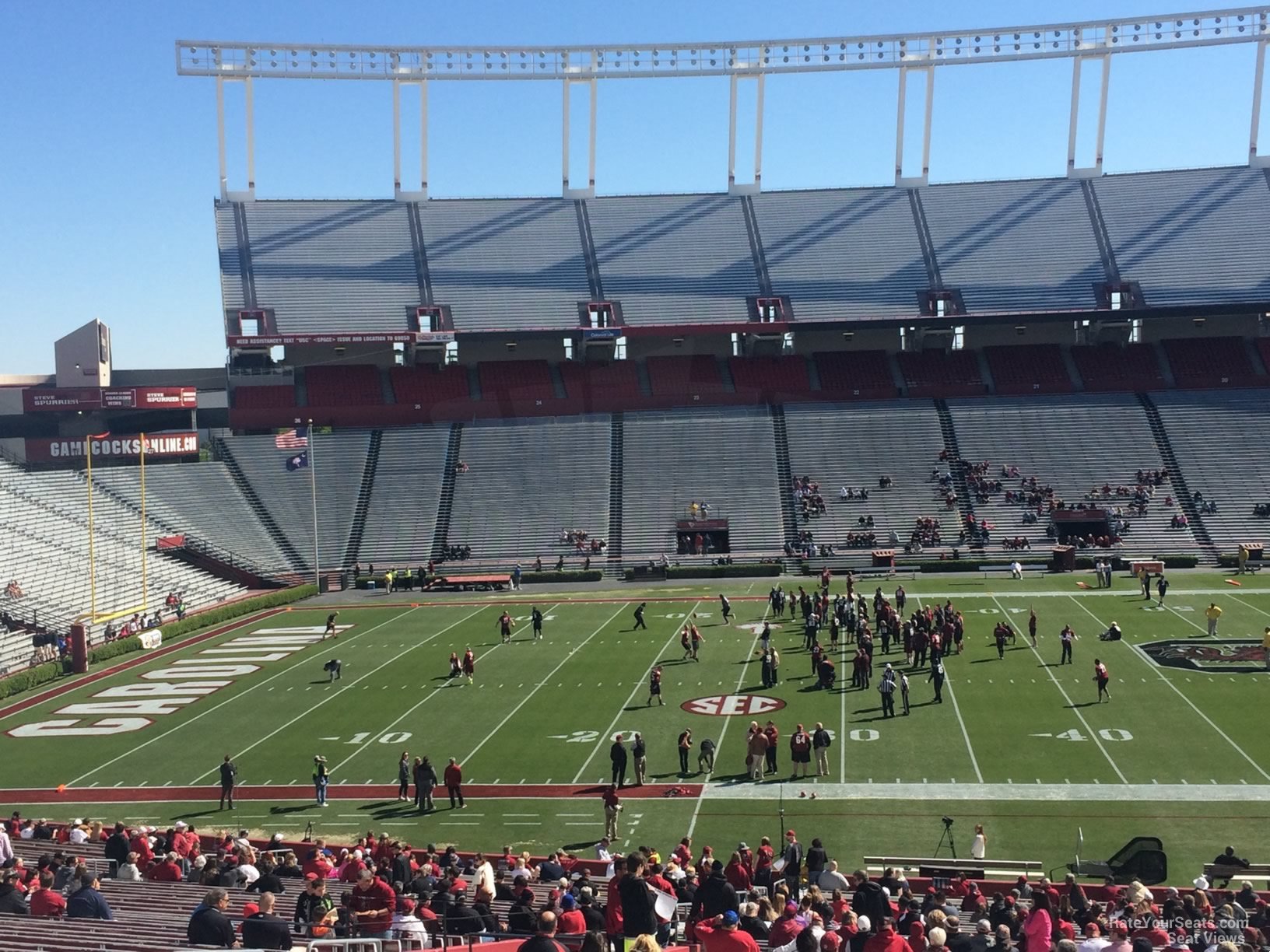 section 104 seat view  - williams-brice stadium