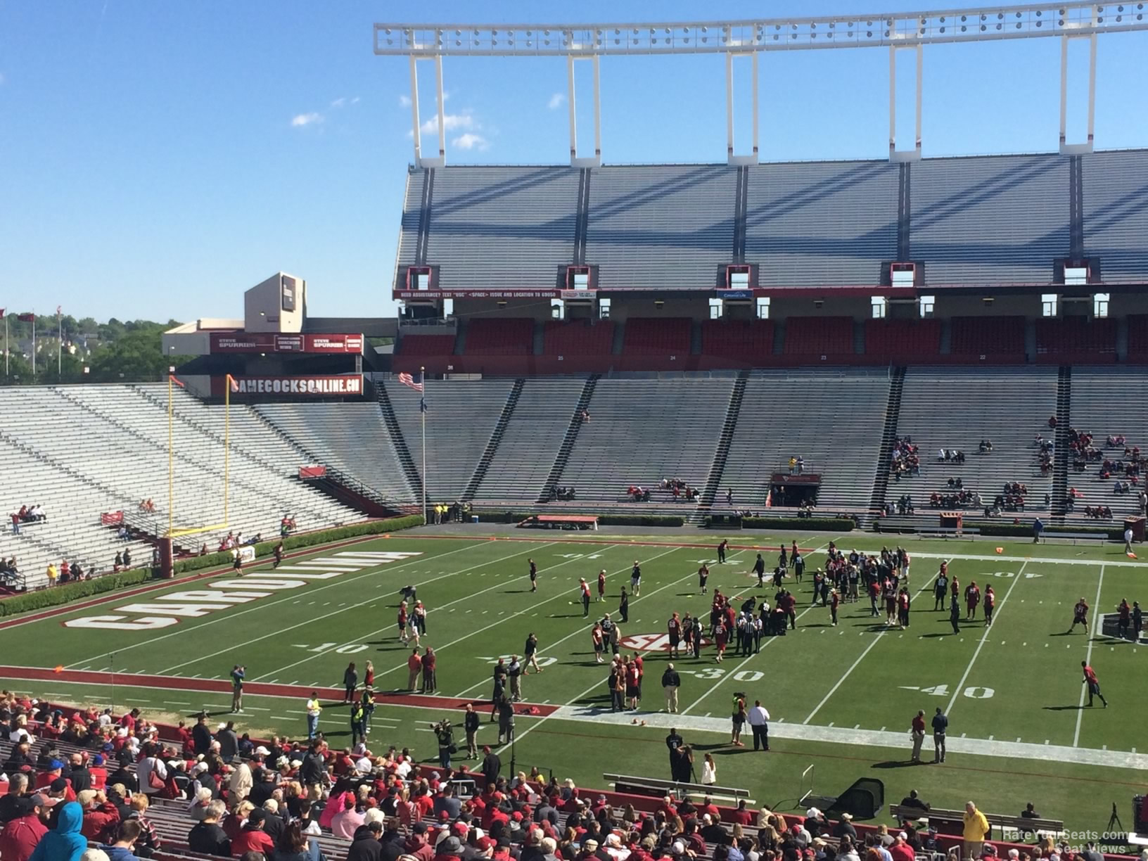 section 105 seat view  - williams-brice stadium