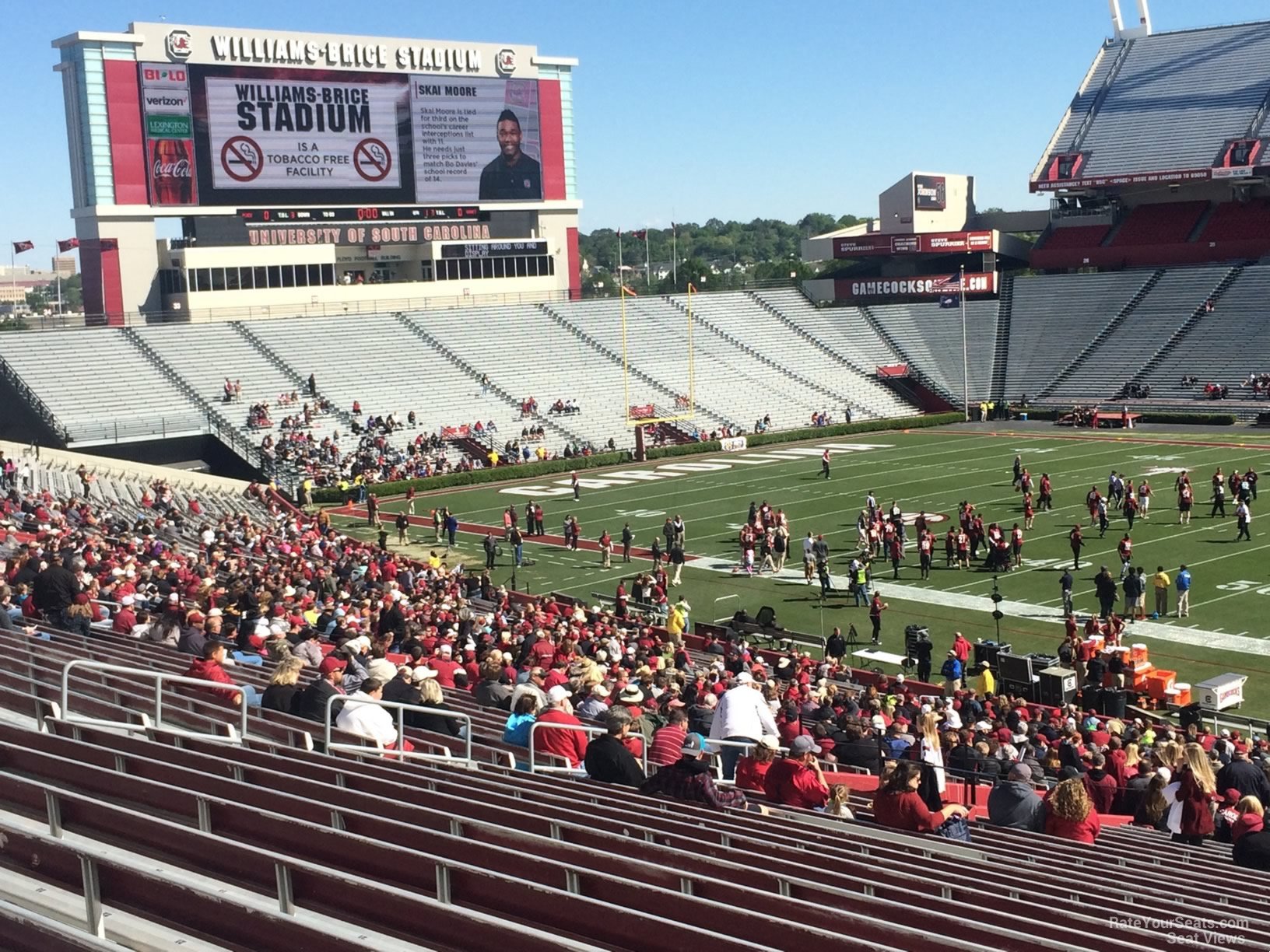 section 107 seat view  - williams-brice stadium