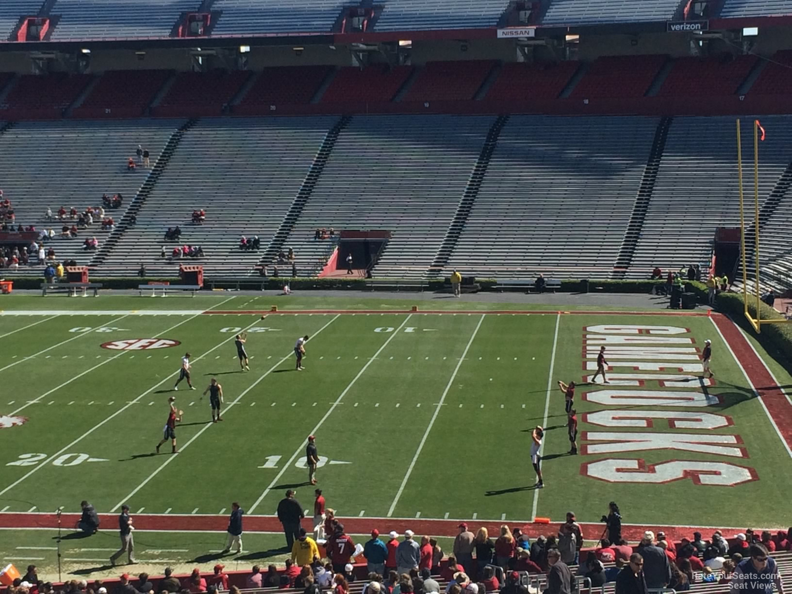 section 108 seat view  - williams-brice stadium