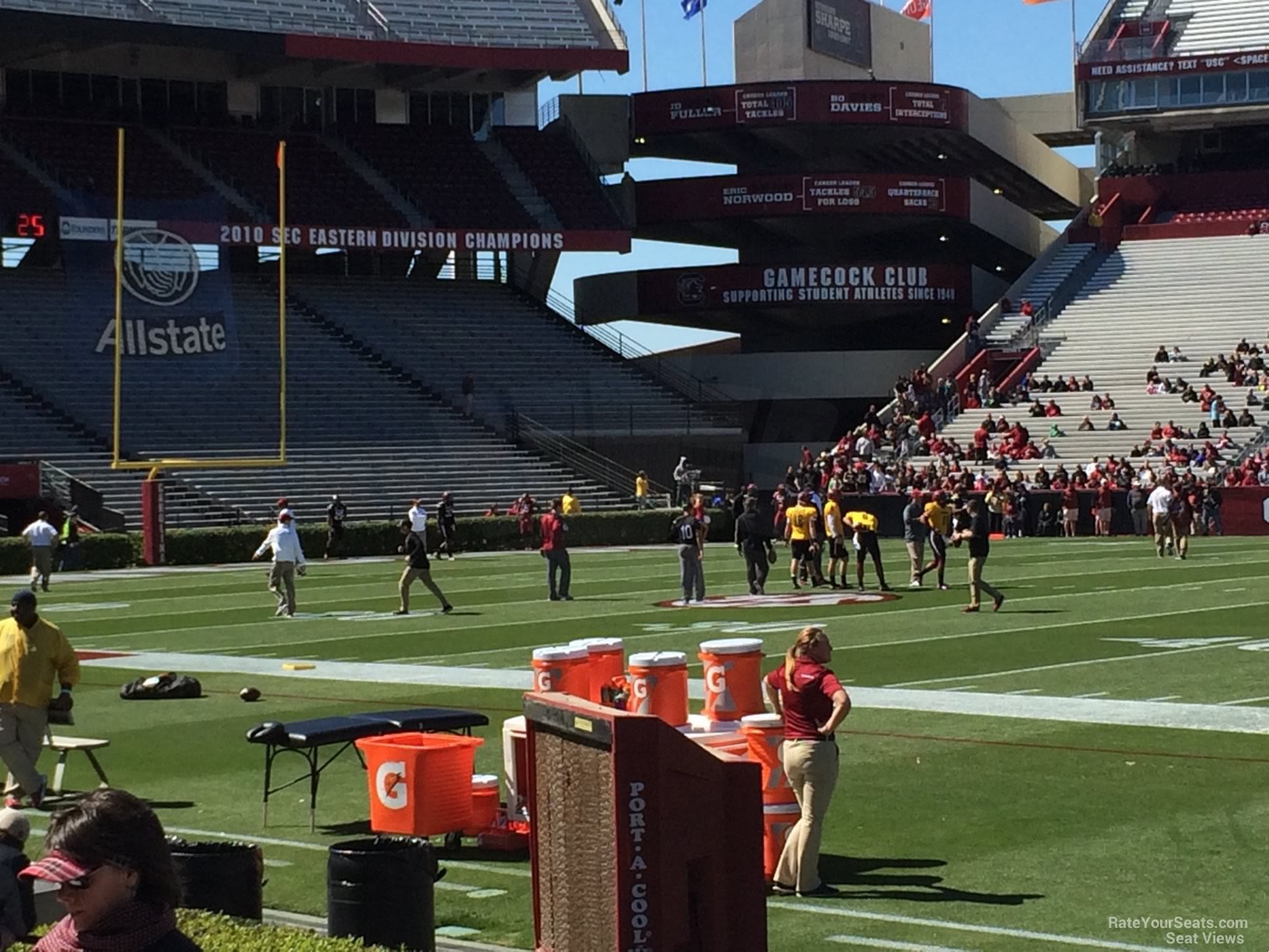 section 22, row 15 seat view  - williams-brice stadium