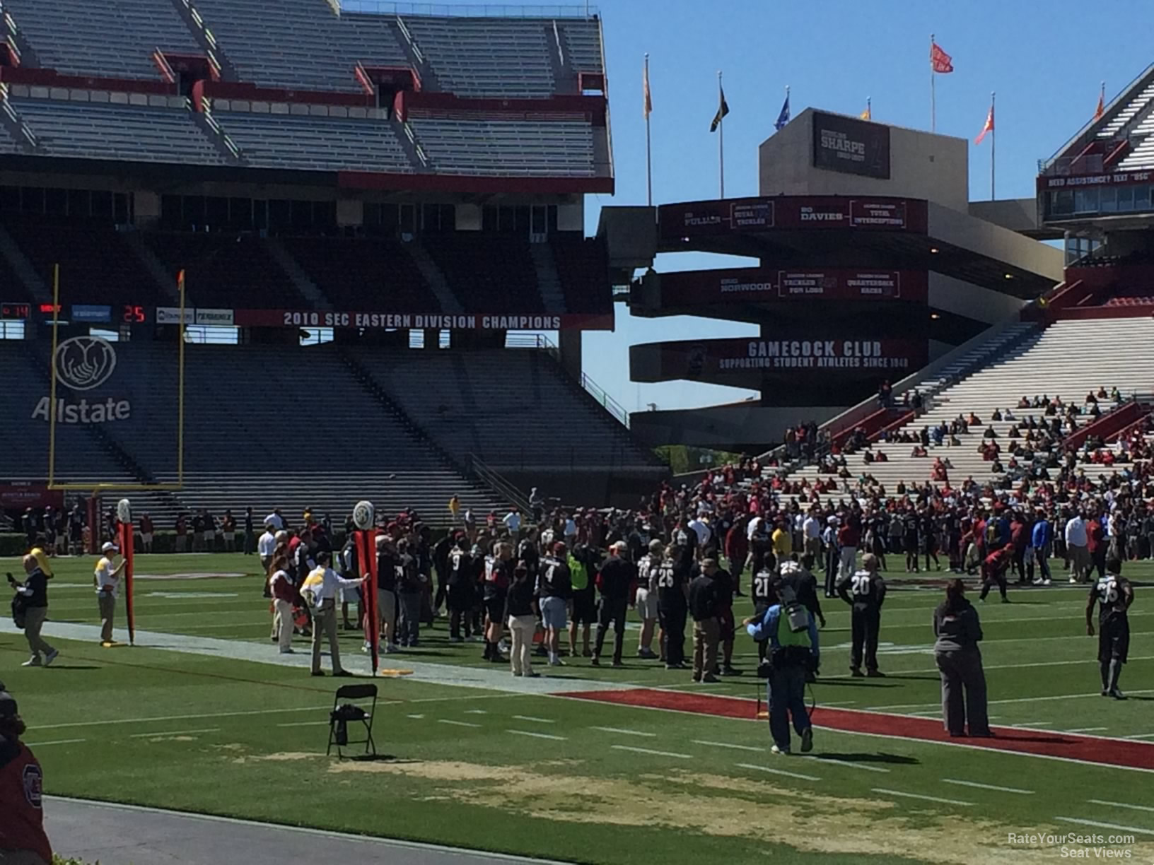 section 25, row 15 seat view  - williams-brice stadium