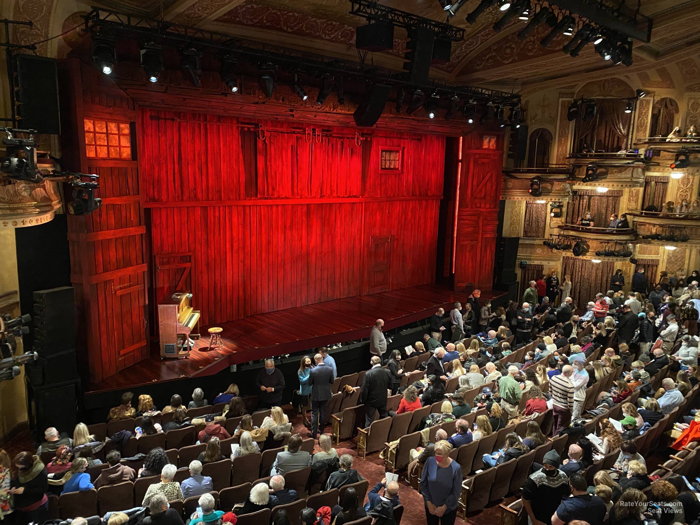 mezzanine left, row a seat view  - winter garden theatre - nyc