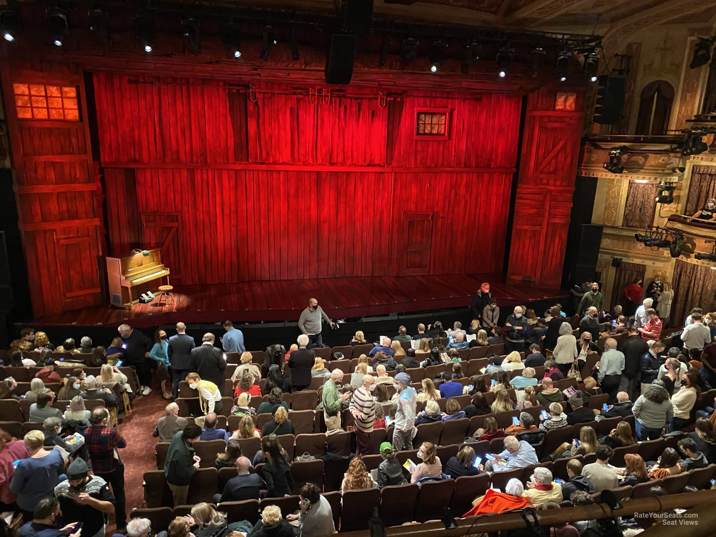 mezzanine center, row a seat view  - winter garden theatre - nyc