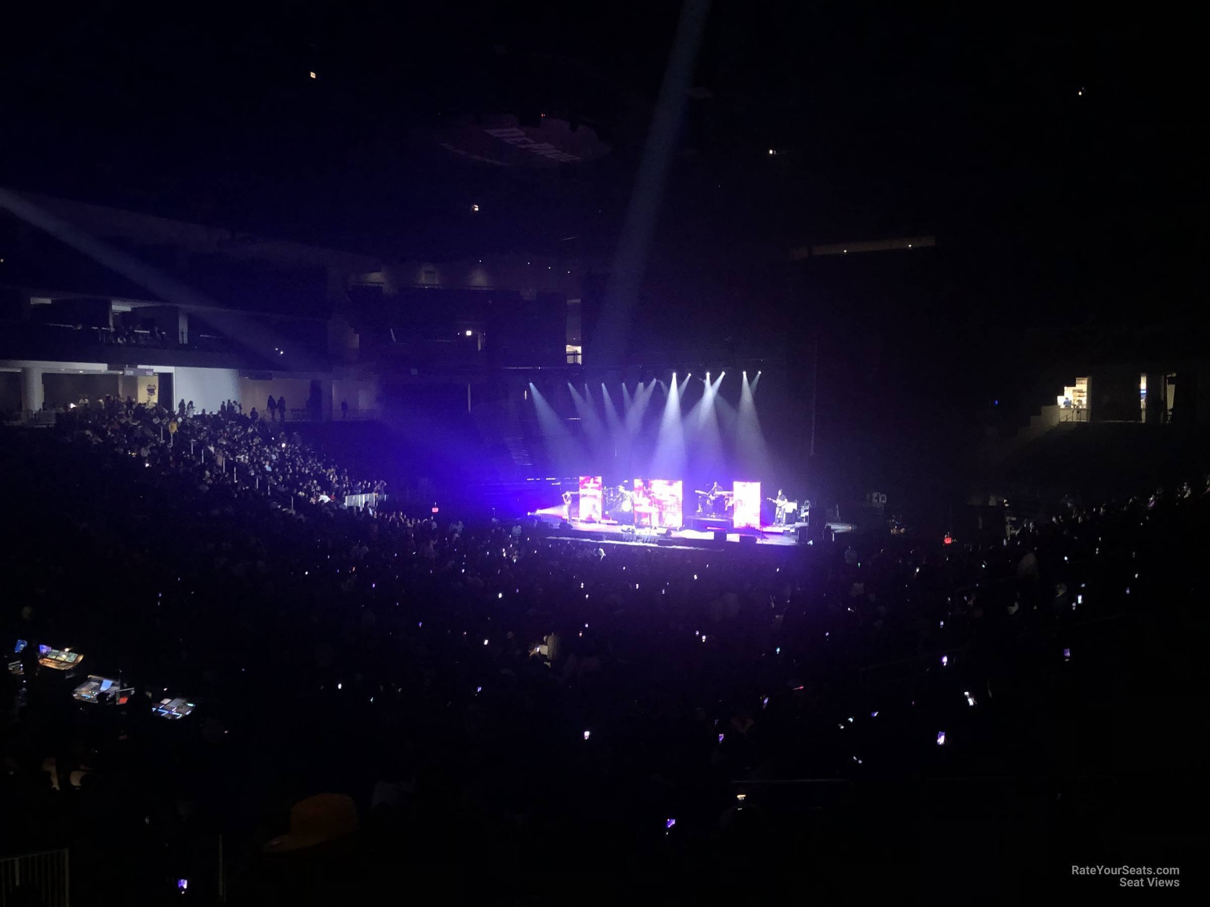 section 128, row q seat view  for concert - wintrust arena