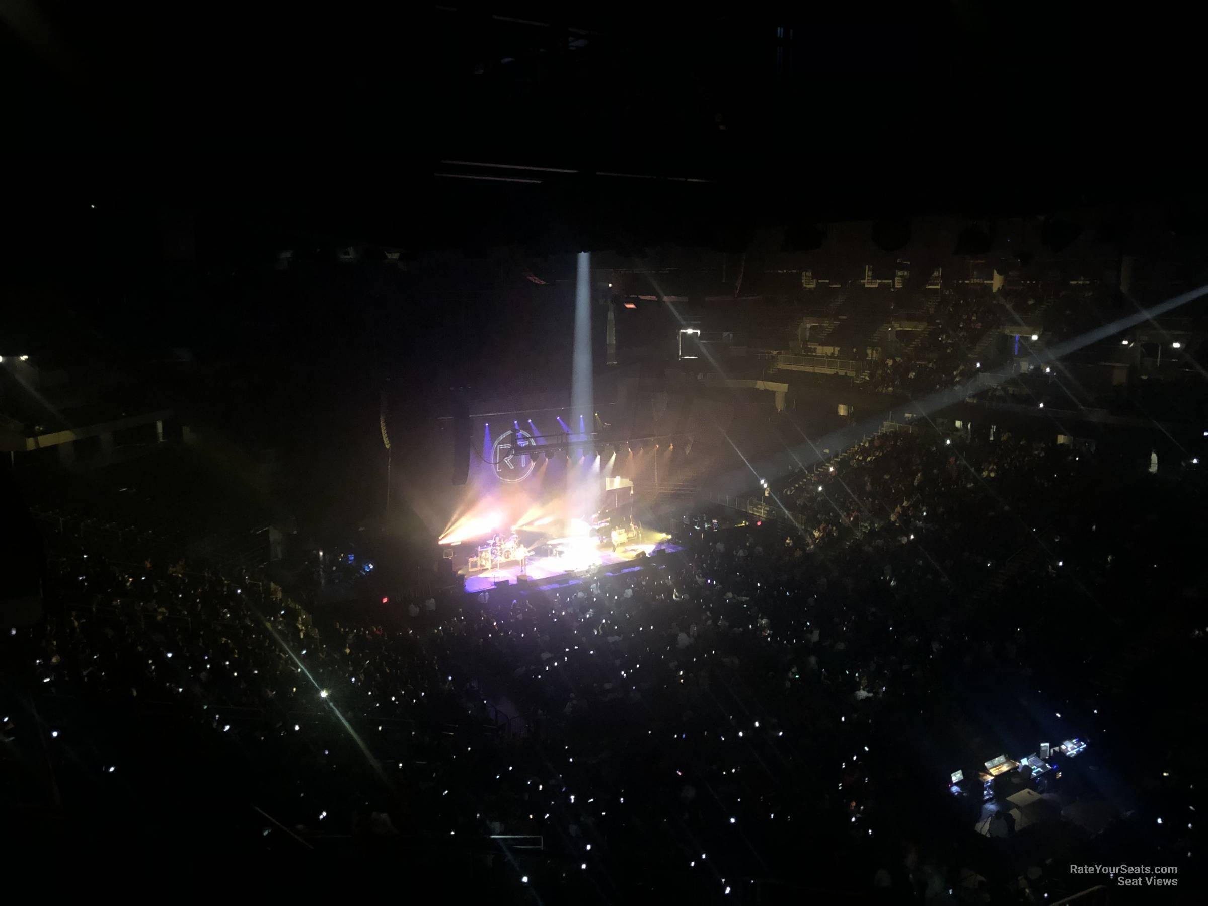 section 206, row n seat view  for concert - wintrust arena