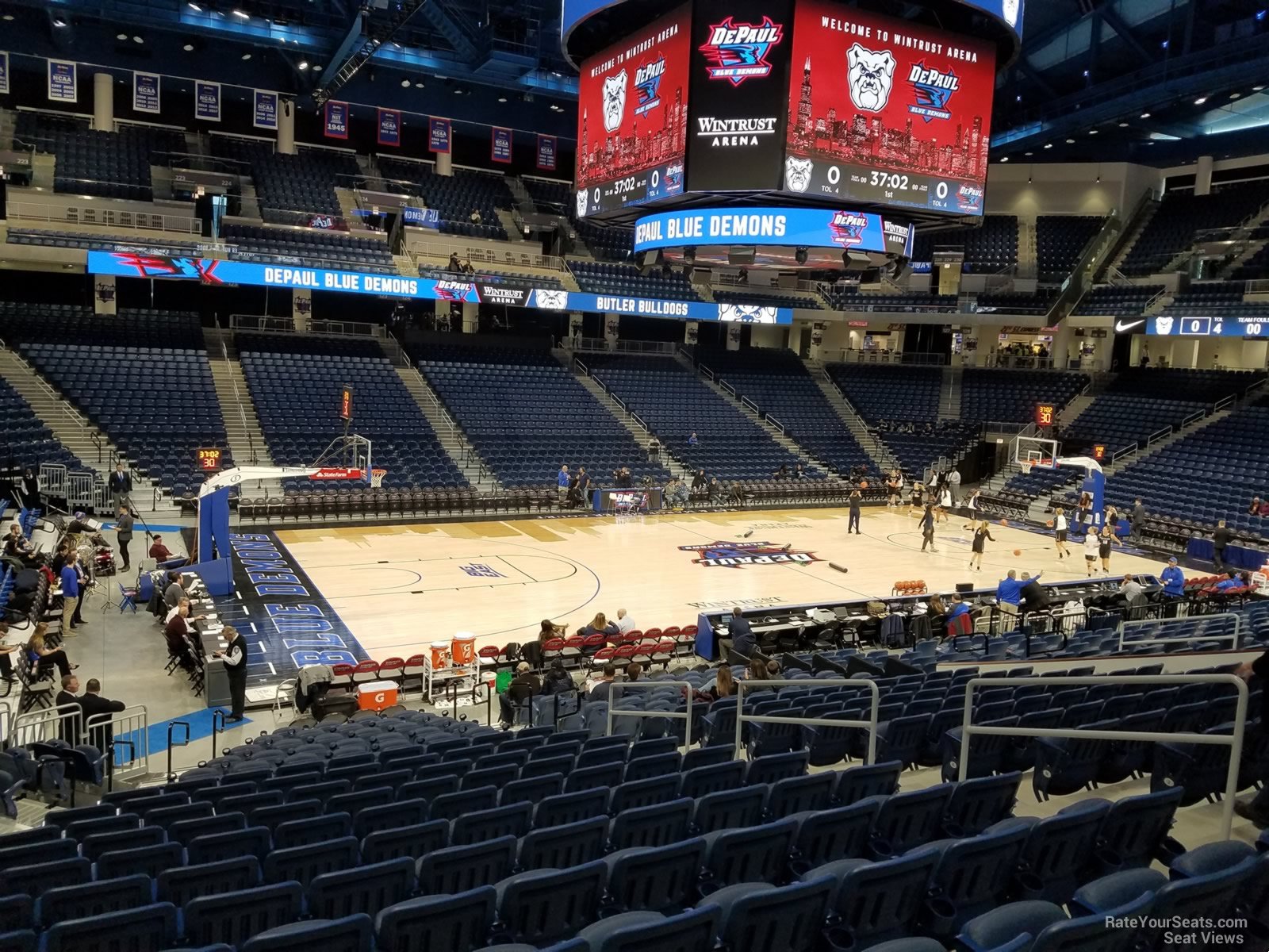 section 112, row p seat view  for basketball - wintrust arena
