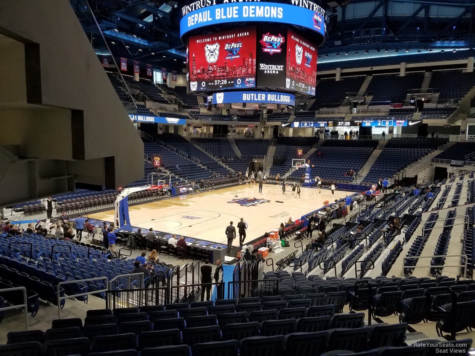 section 114, row p seat view  for basketball - wintrust arena