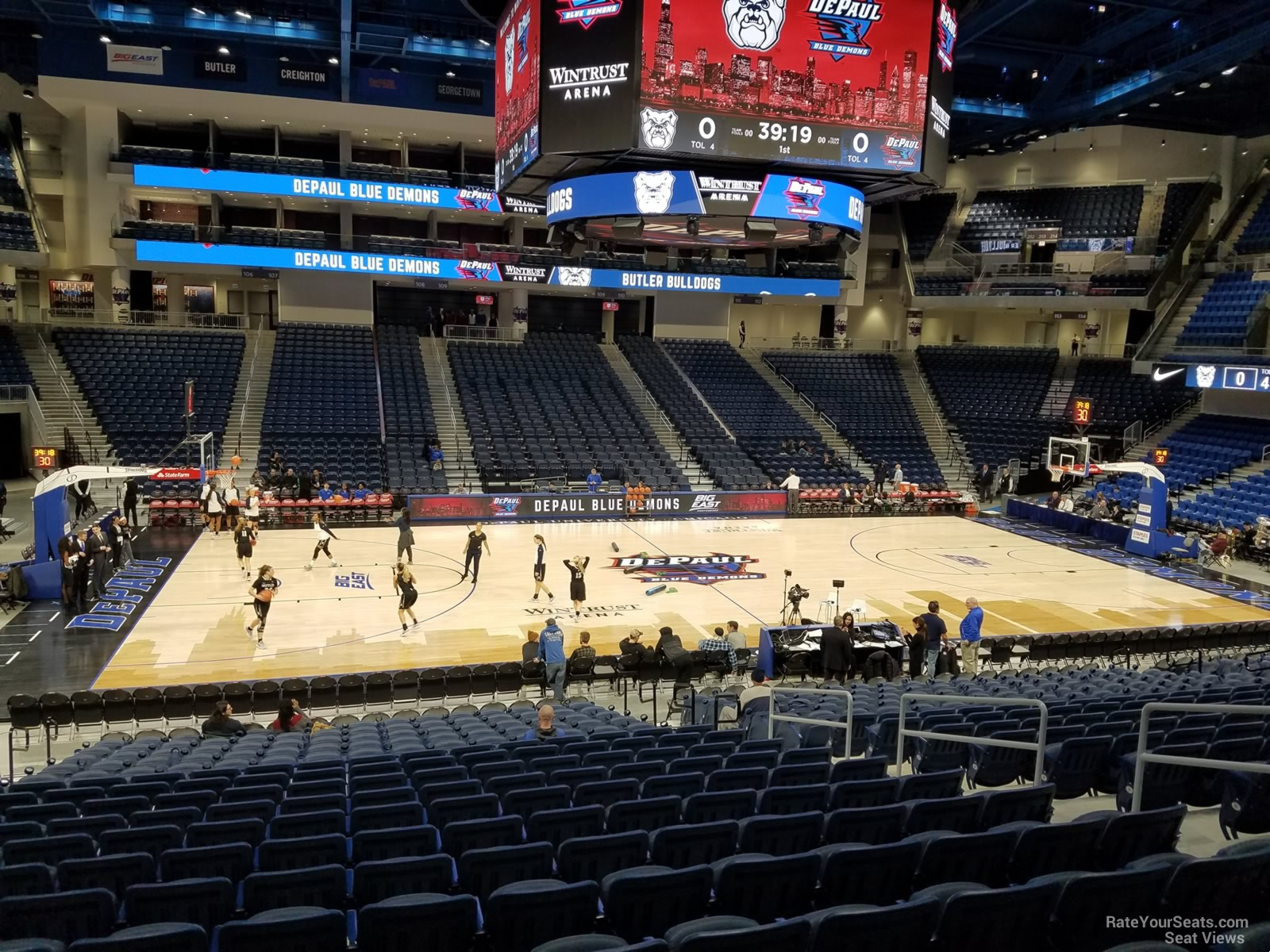 section 125, row p seat view  for basketball - wintrust arena