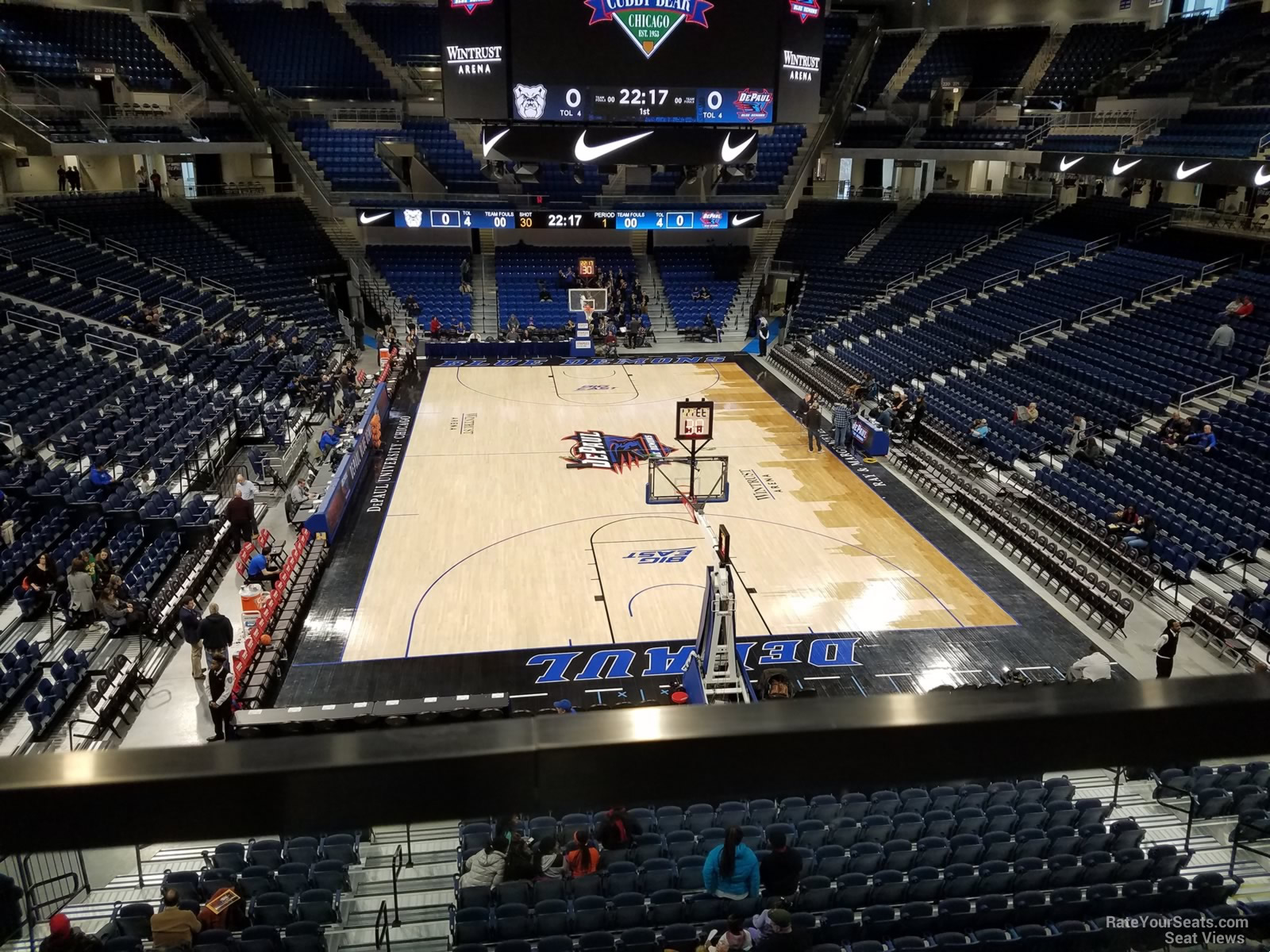 section 203, row a seat view  for basketball - wintrust arena