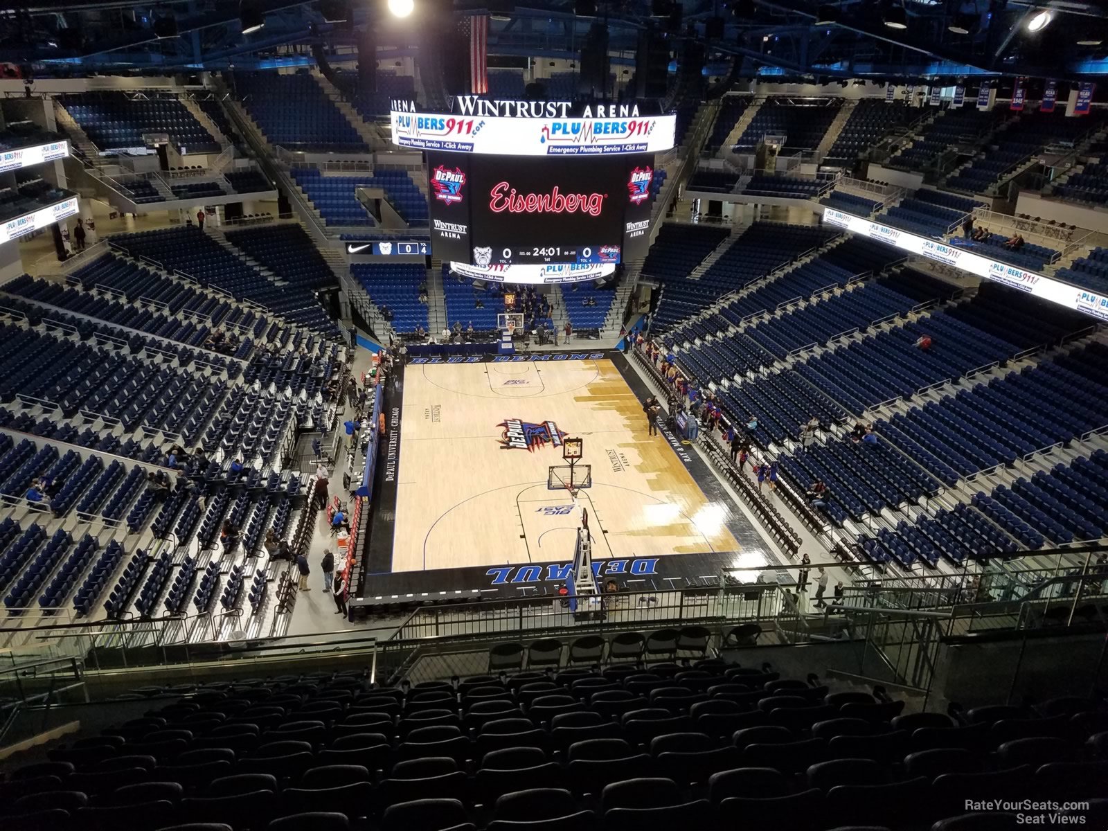 wintrust arena section 203 depaul basketball wintrust arena seating chart