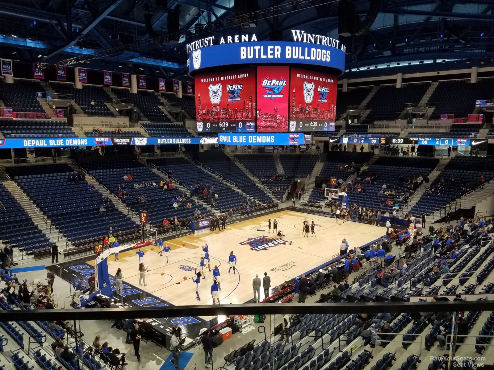 section 213, row b seat view  for basketball - wintrust arena