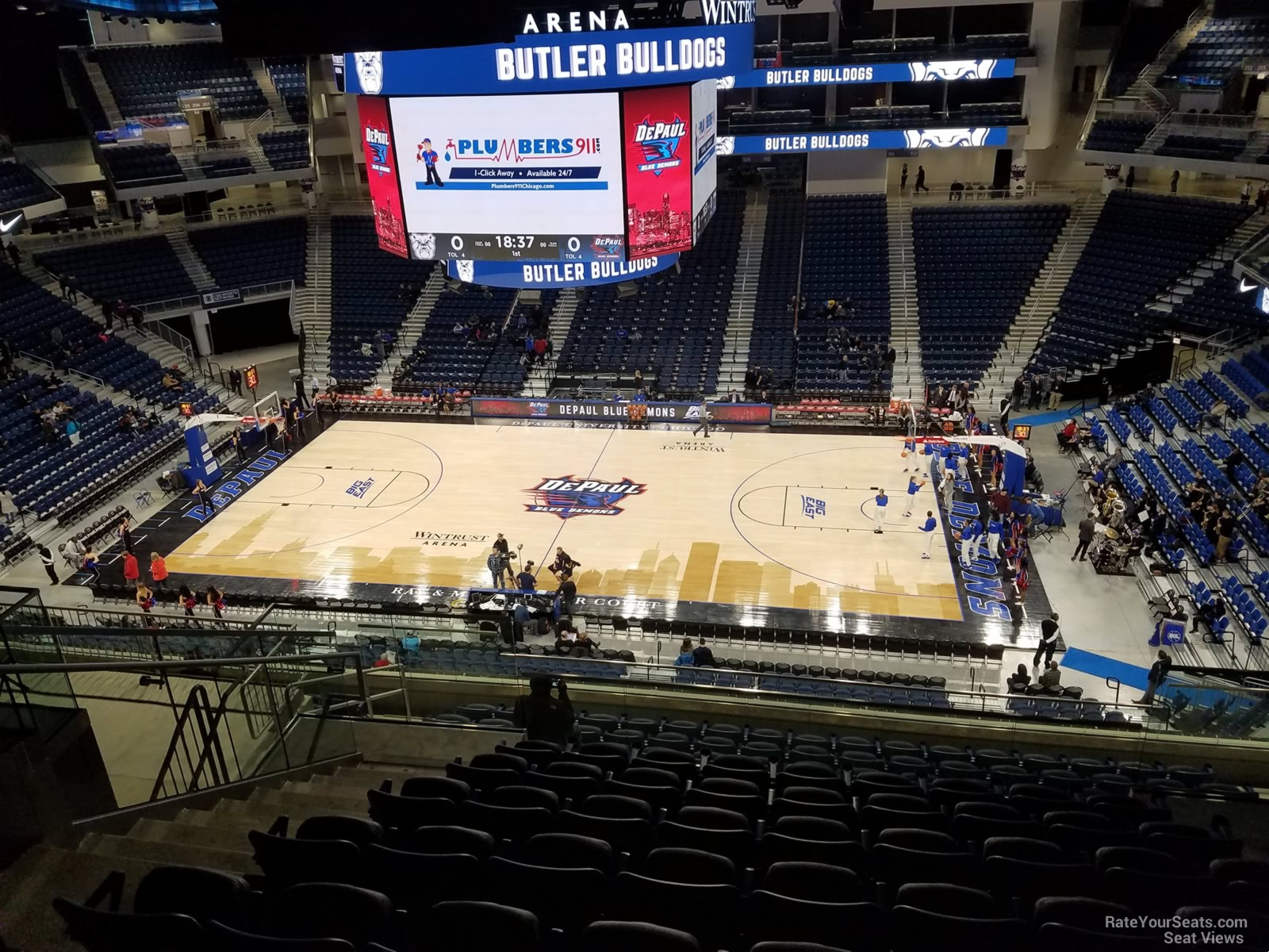 section 224, row m seat view  for basketball - wintrust arena