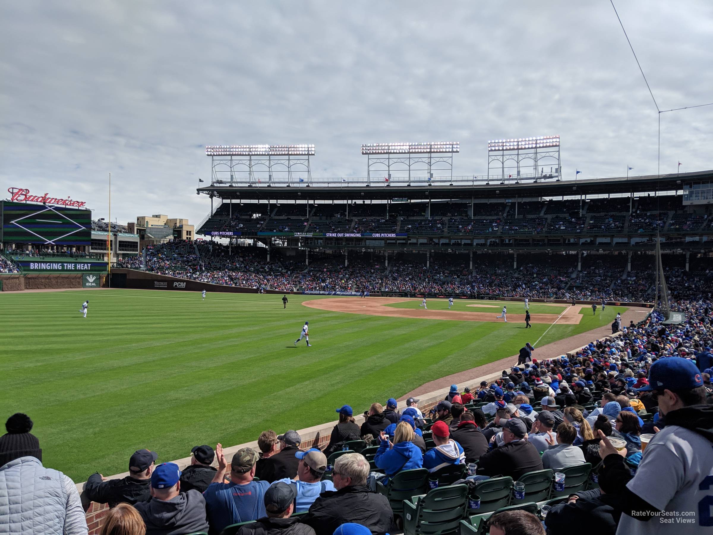 section 101, row 13 seat view  for baseball - wrigley field