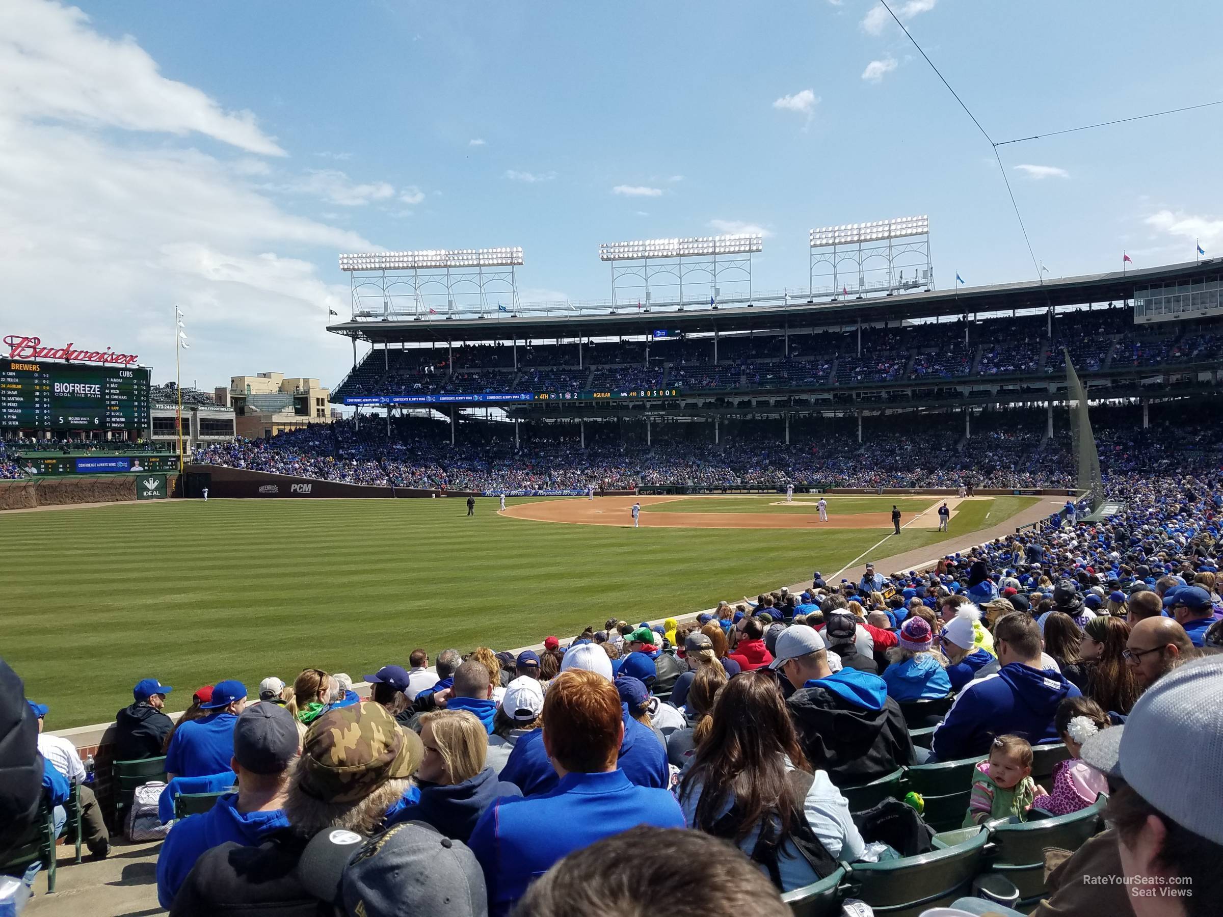 section 101, row 15 seat view  for baseball - wrigley field