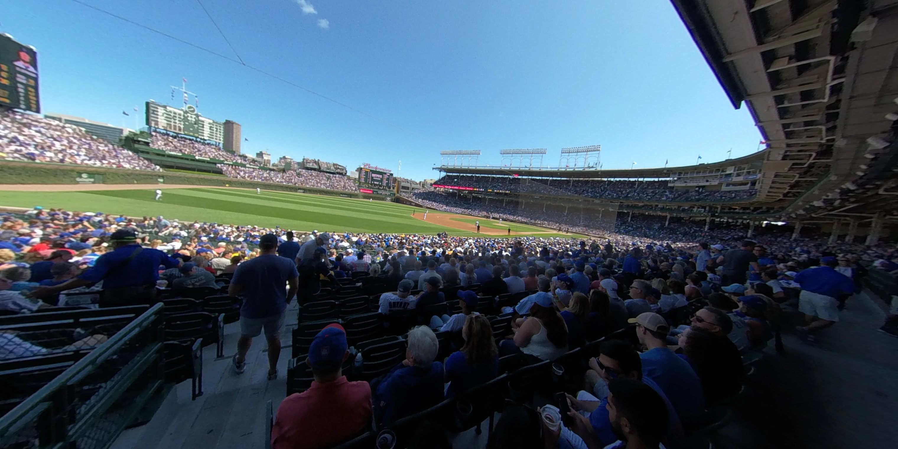 section 105 panoramic seat view  for baseball - wrigley field