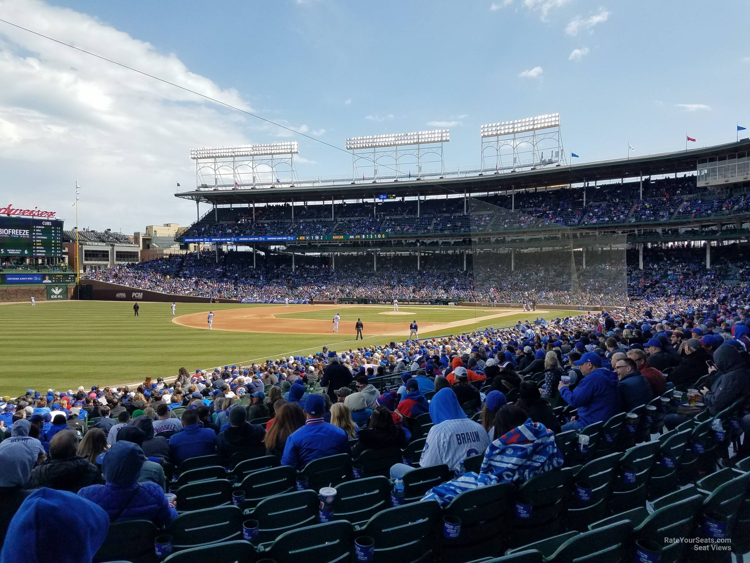 section 104, row 15 seat view  for baseball - wrigley field