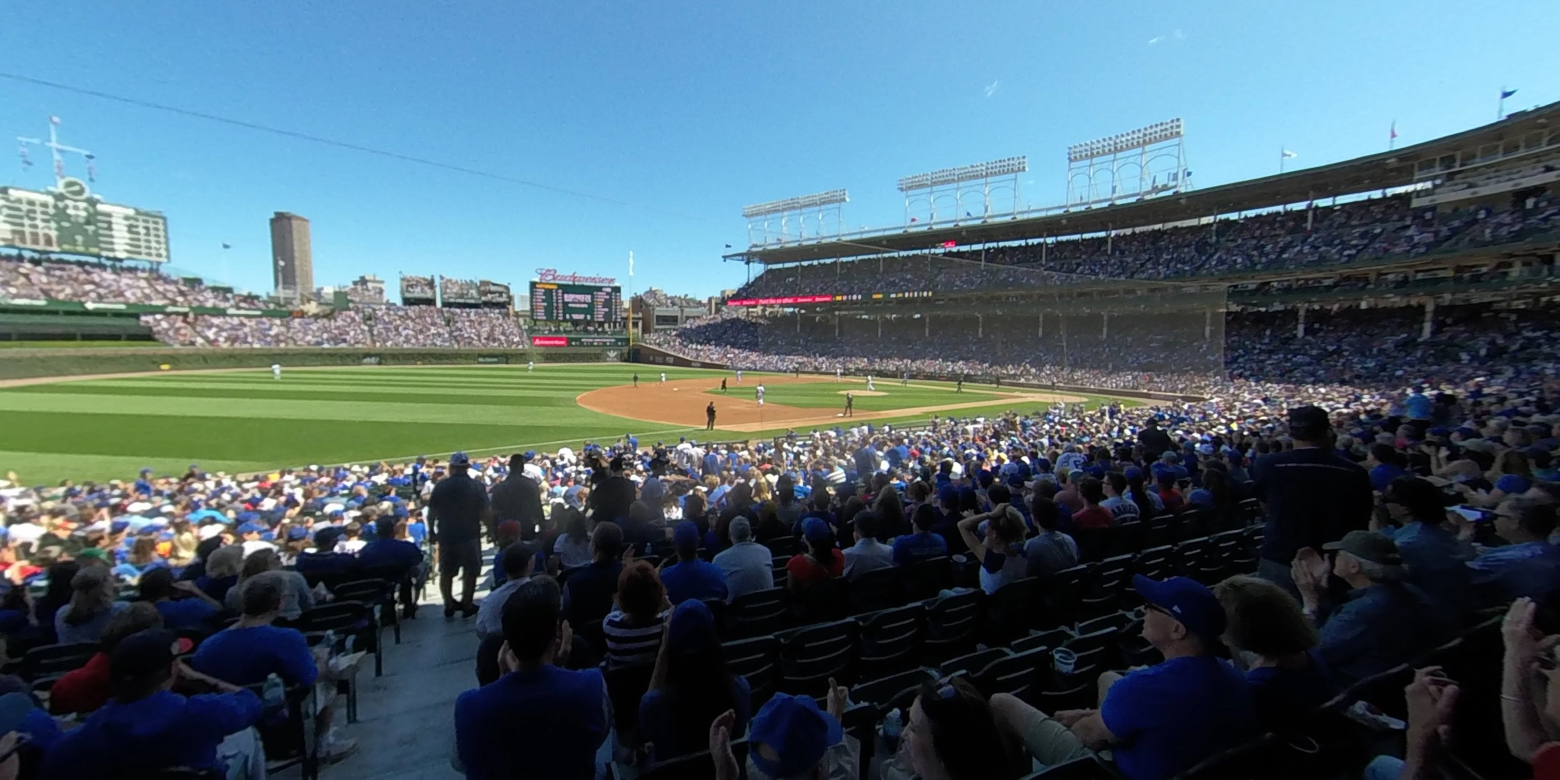 section 107 panoramic seat view  for baseball - wrigley field