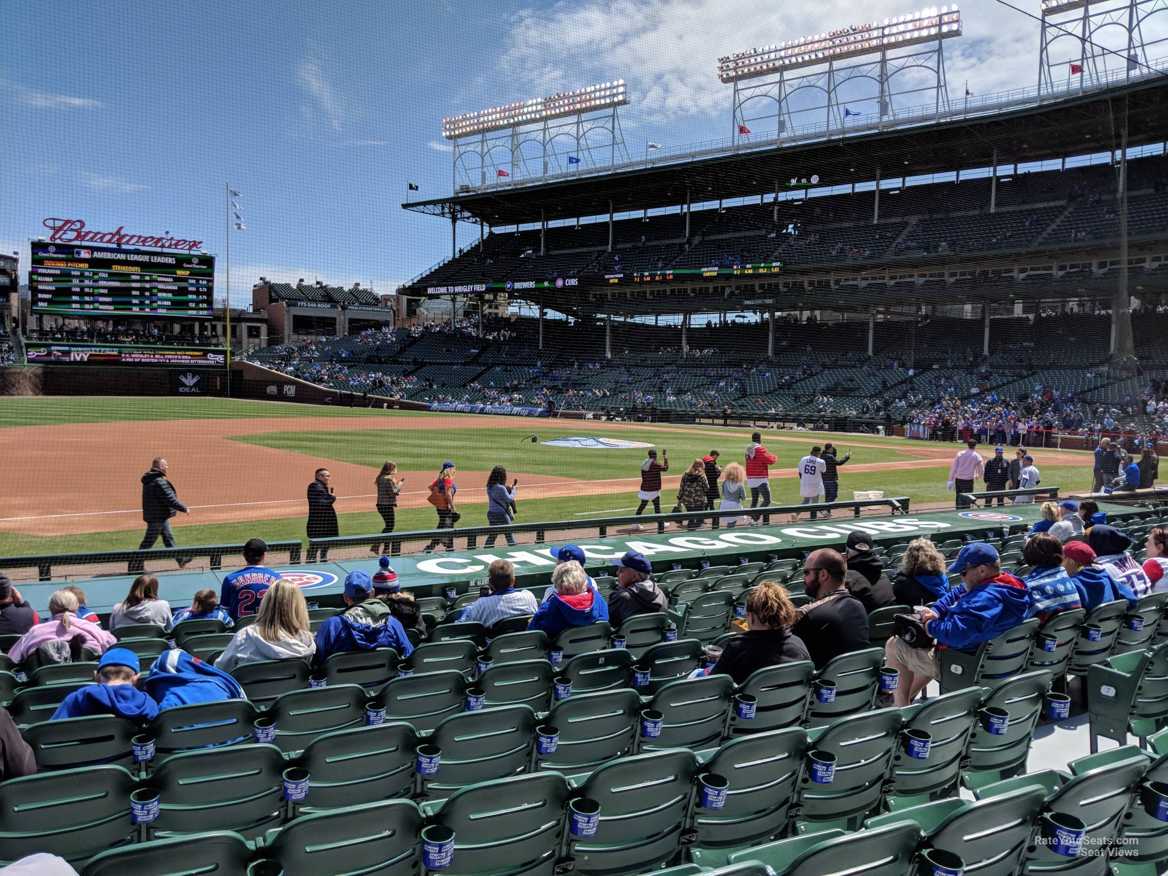 section 10, row 10 seat view  for baseball - wrigley field