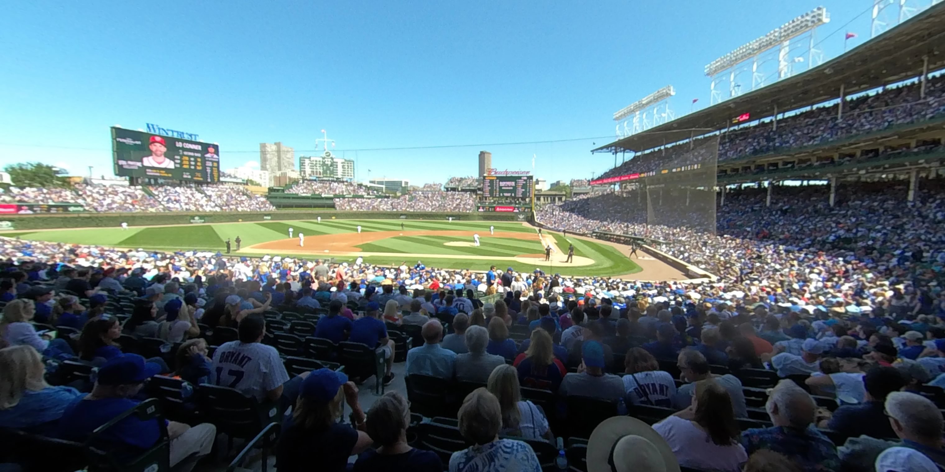 section 113 panoramic seat view  for baseball - wrigley field