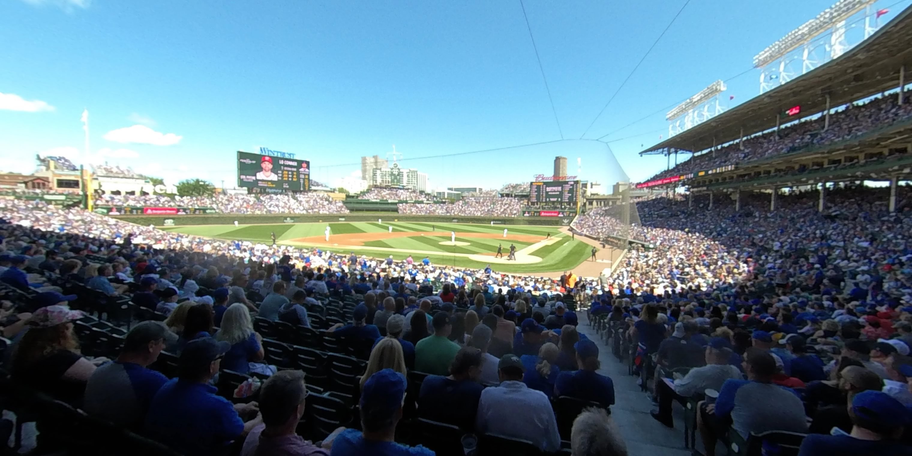 section 115 panoramic seat view  for baseball - wrigley field