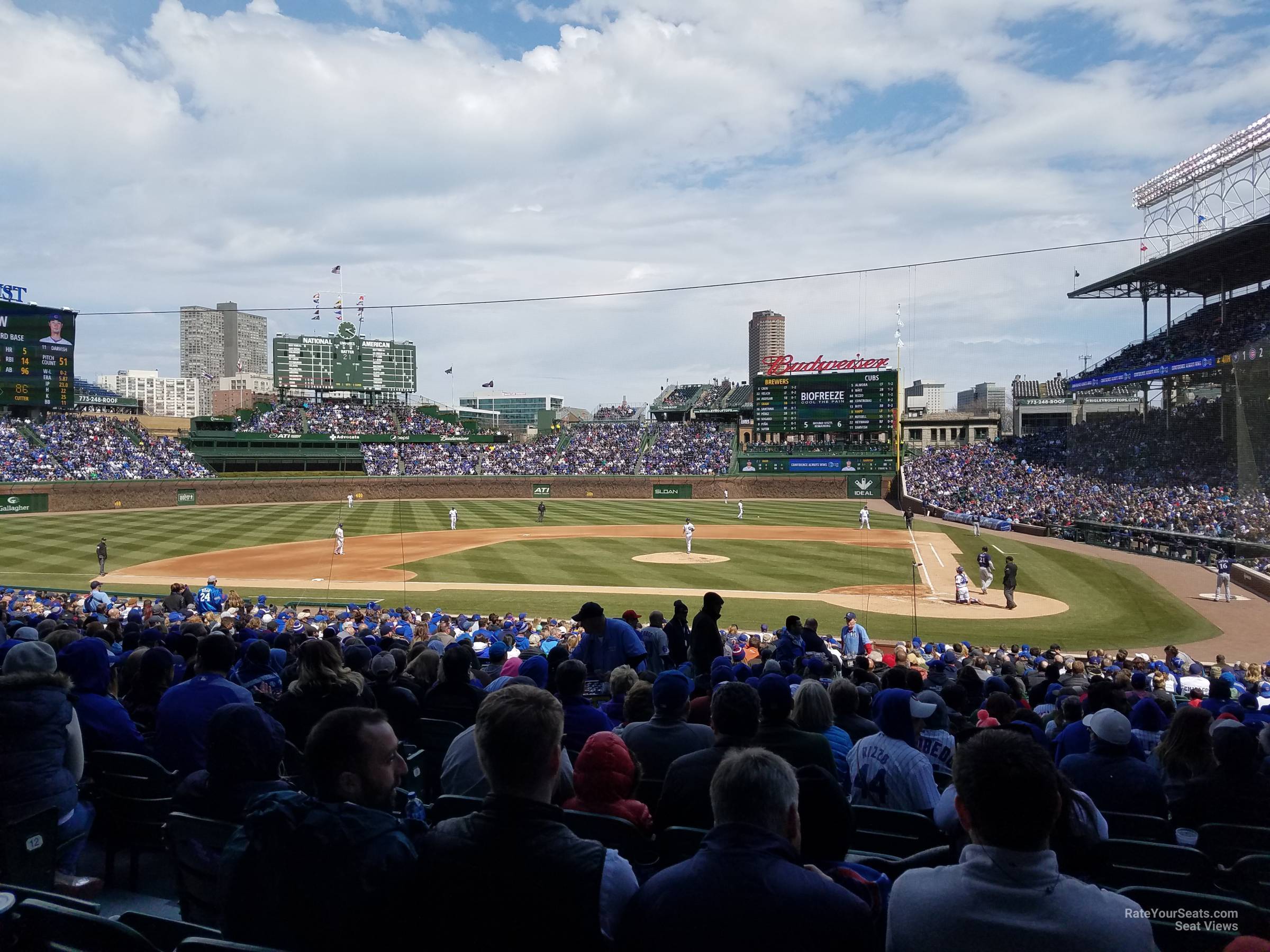 section 113, row 15 seat view  for baseball - wrigley field