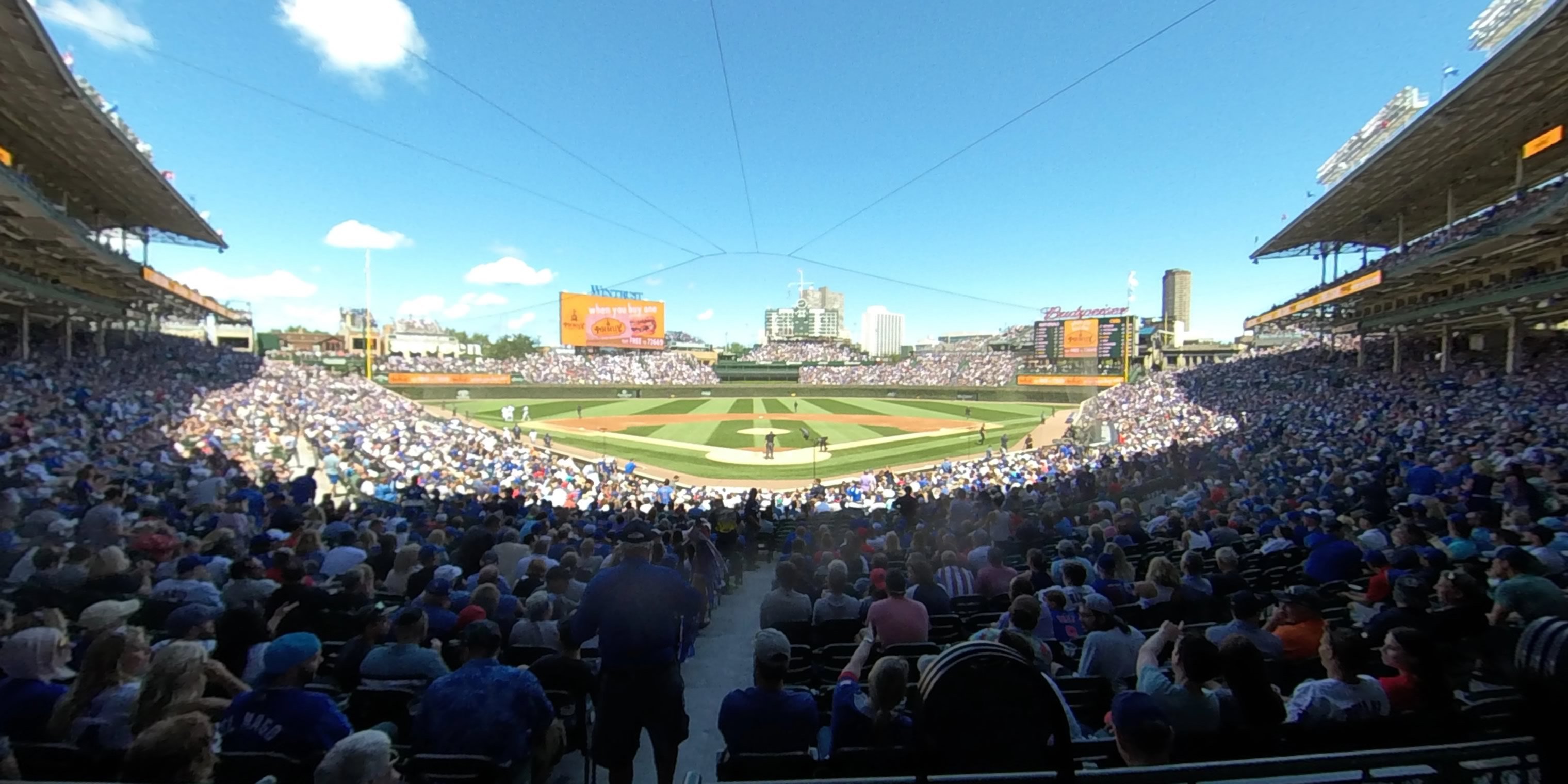 section 117 panoramic seat view  for baseball - wrigley field
