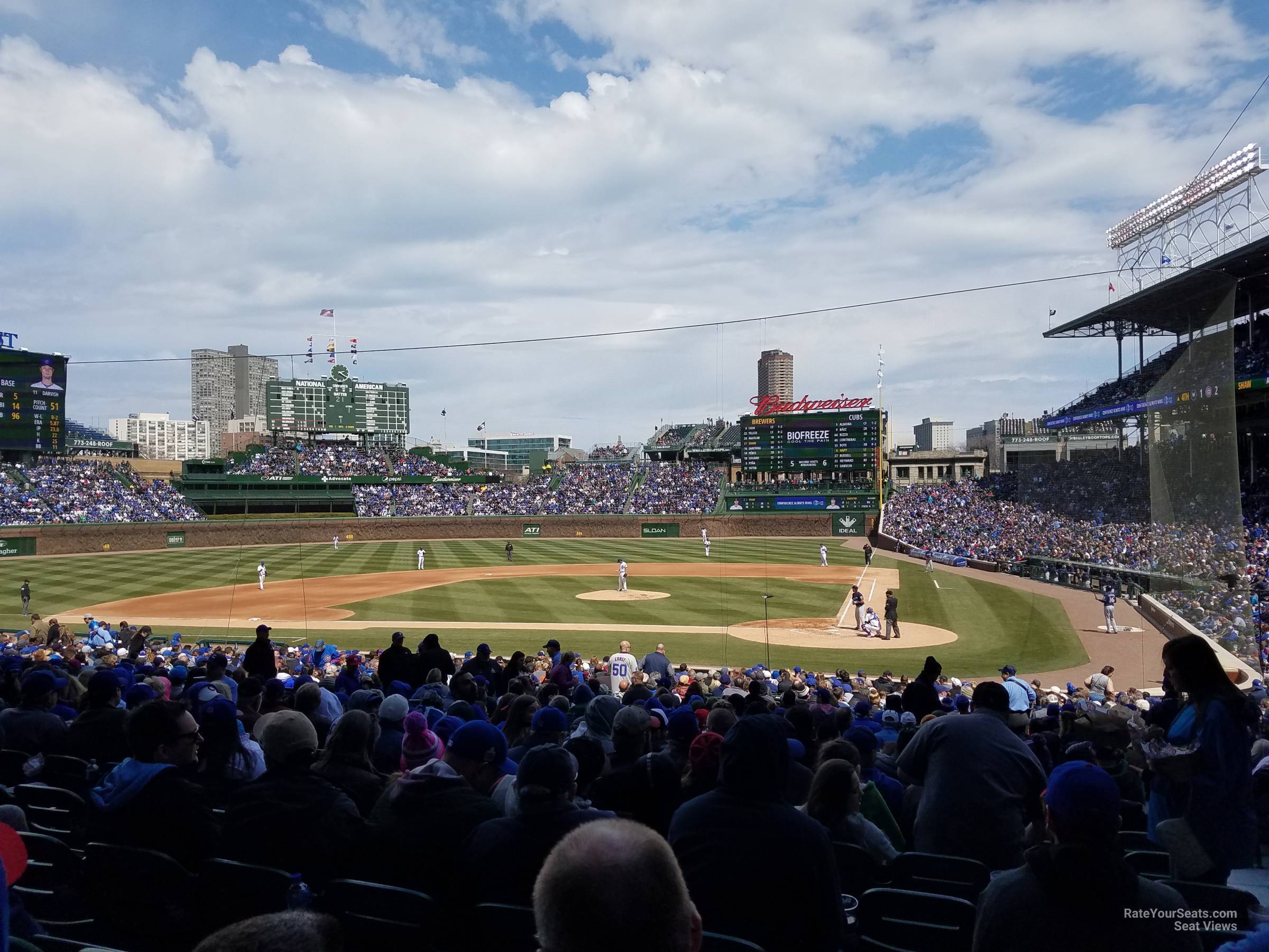section 114, row 15 seat view  for baseball - wrigley field