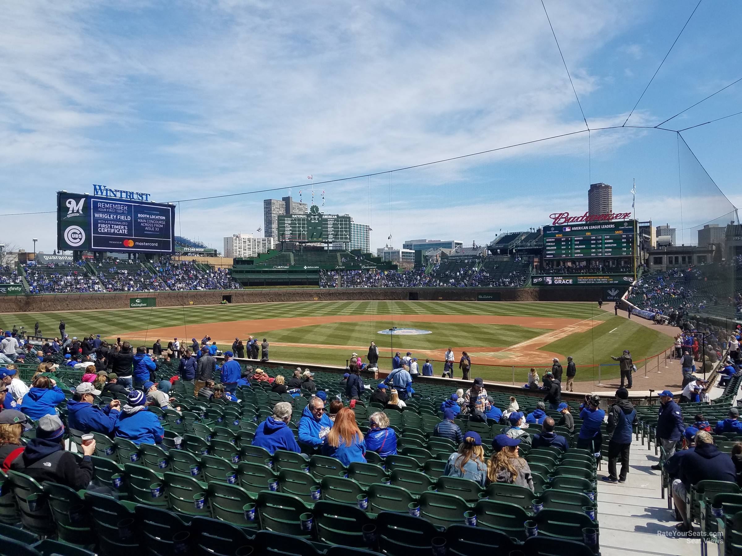 section 115, row 13 seat view  for baseball - wrigley field