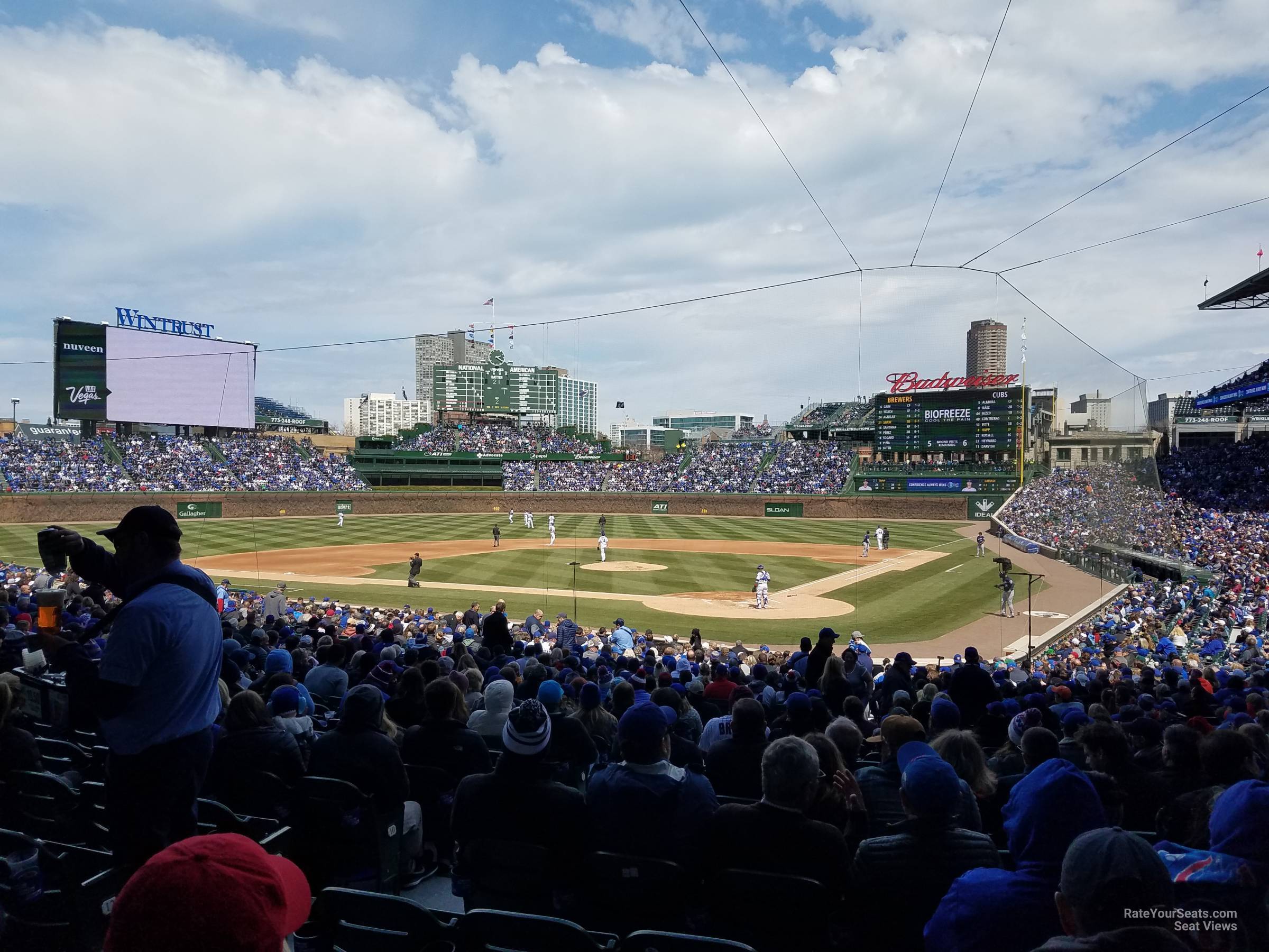 section 115, row 15 seat view  for baseball - wrigley field