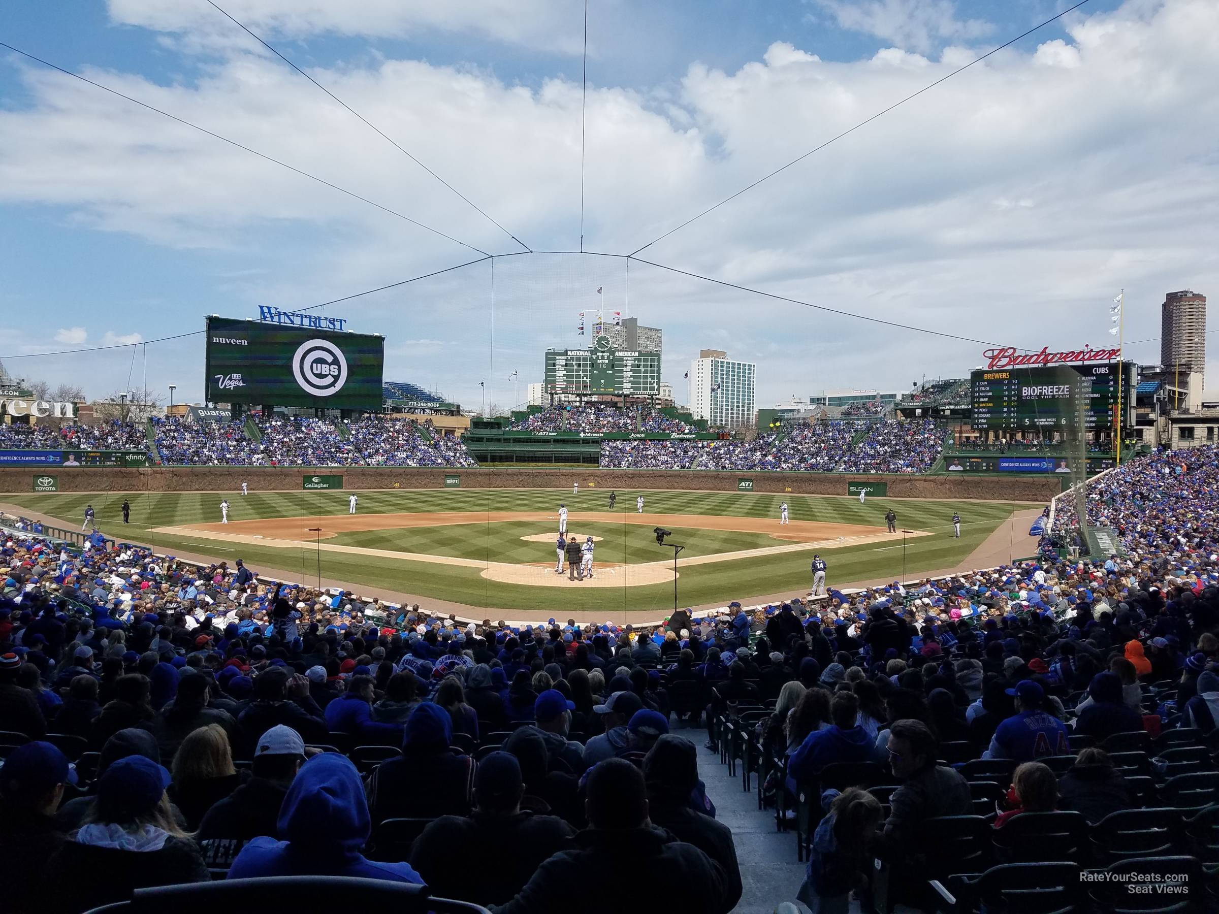 section 117, row 15 seat view  for baseball - wrigley field