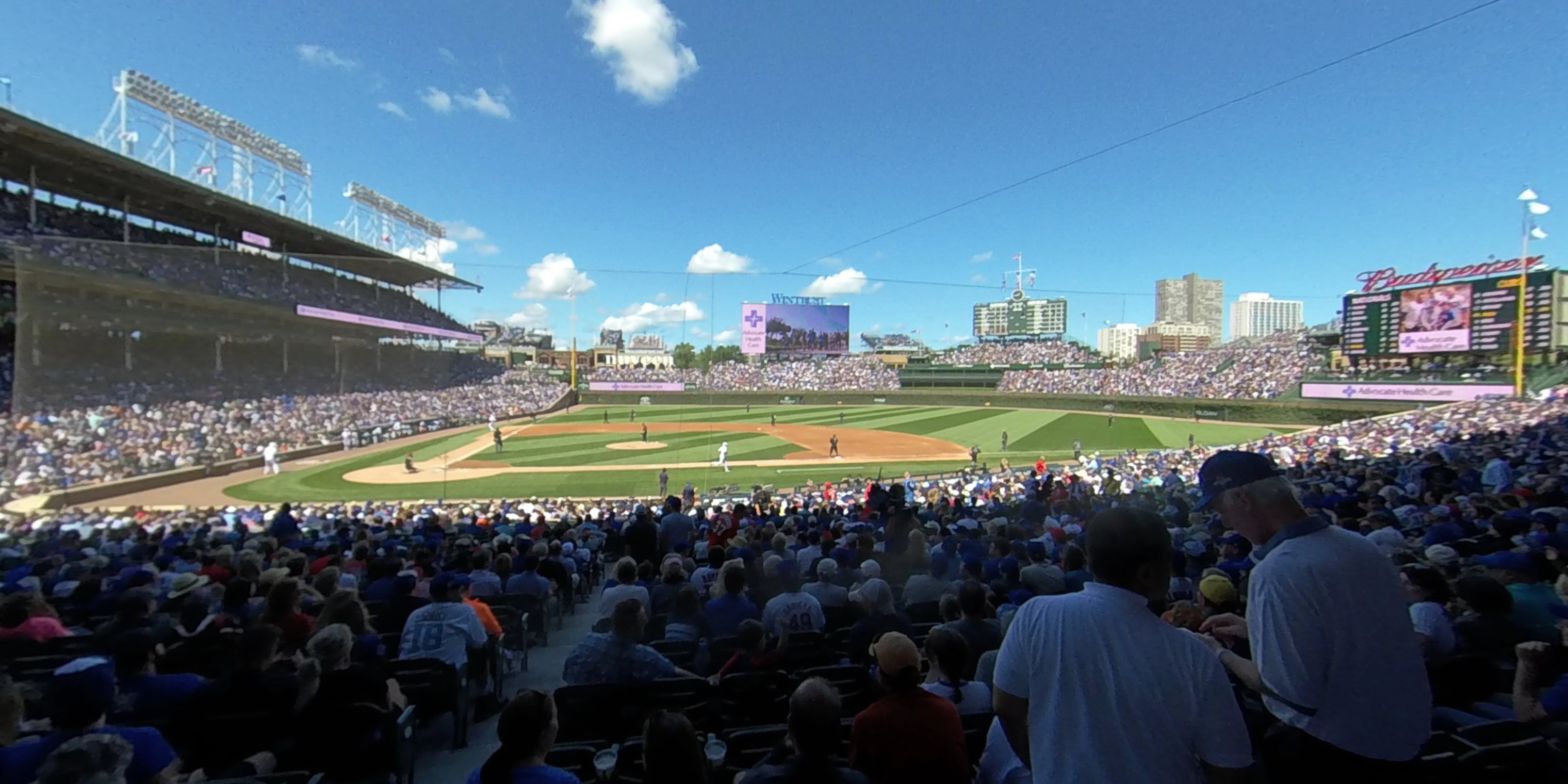 section 122 panoramic seat view  for baseball - wrigley field