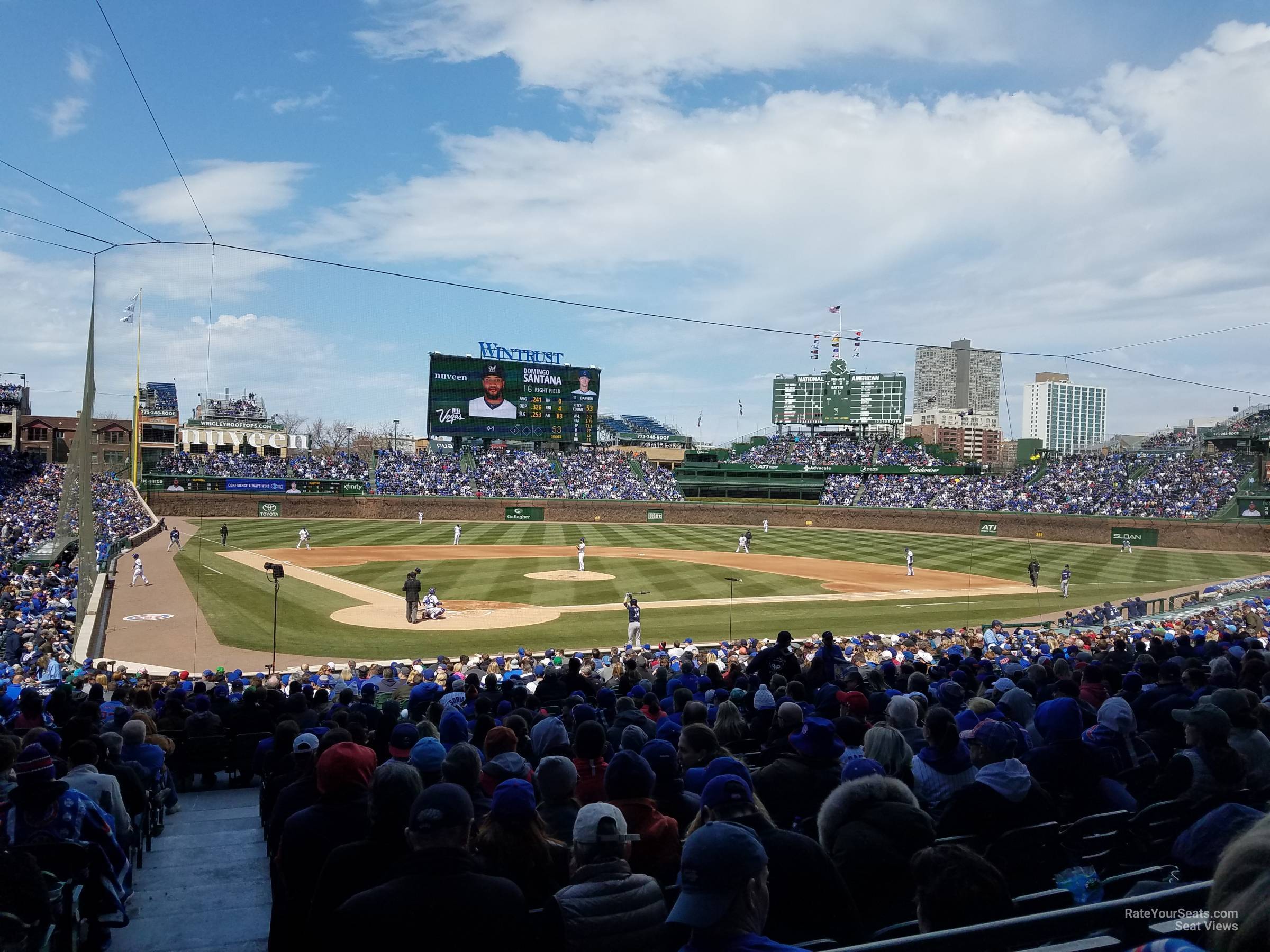 section 119, row 15 seat view  for baseball - wrigley field