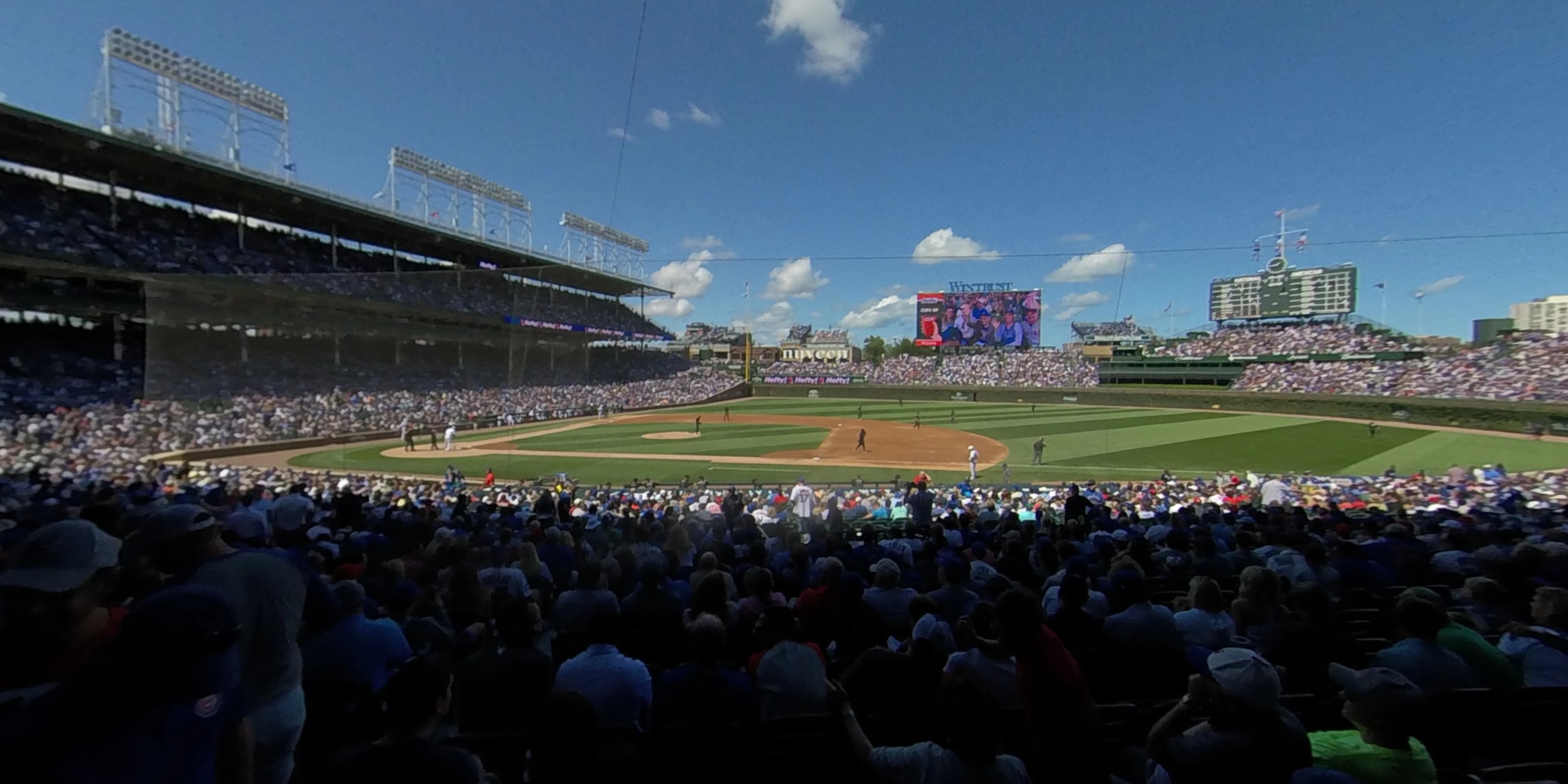 section 124 panoramic seat view  for baseball - wrigley field