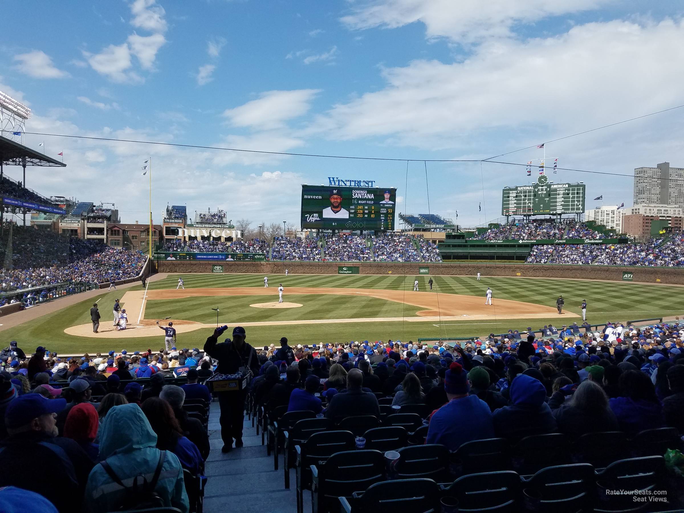 section 121, row 15 seat view  for baseball - wrigley field