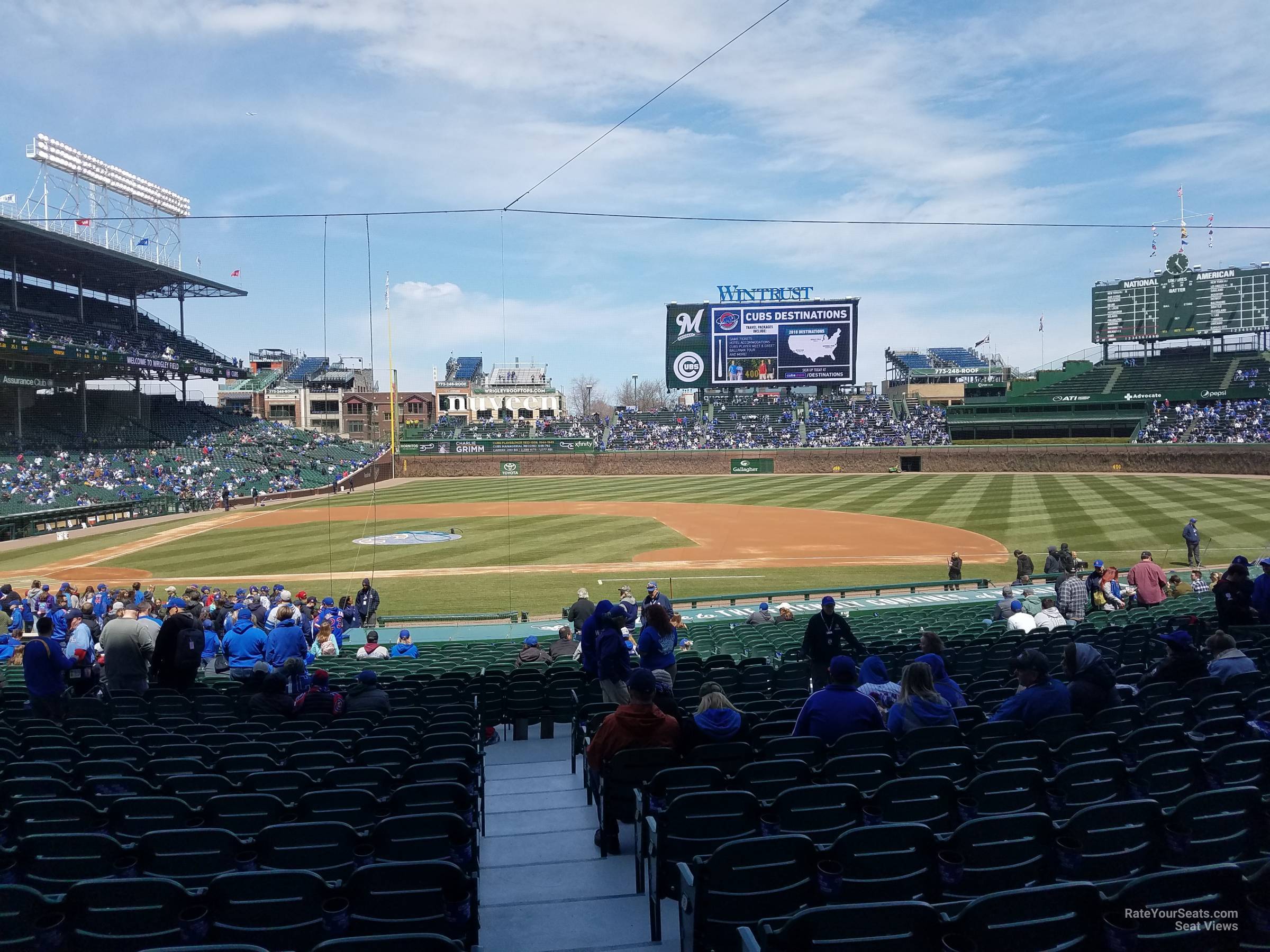section 123, row 13 seat view  for baseball - wrigley field