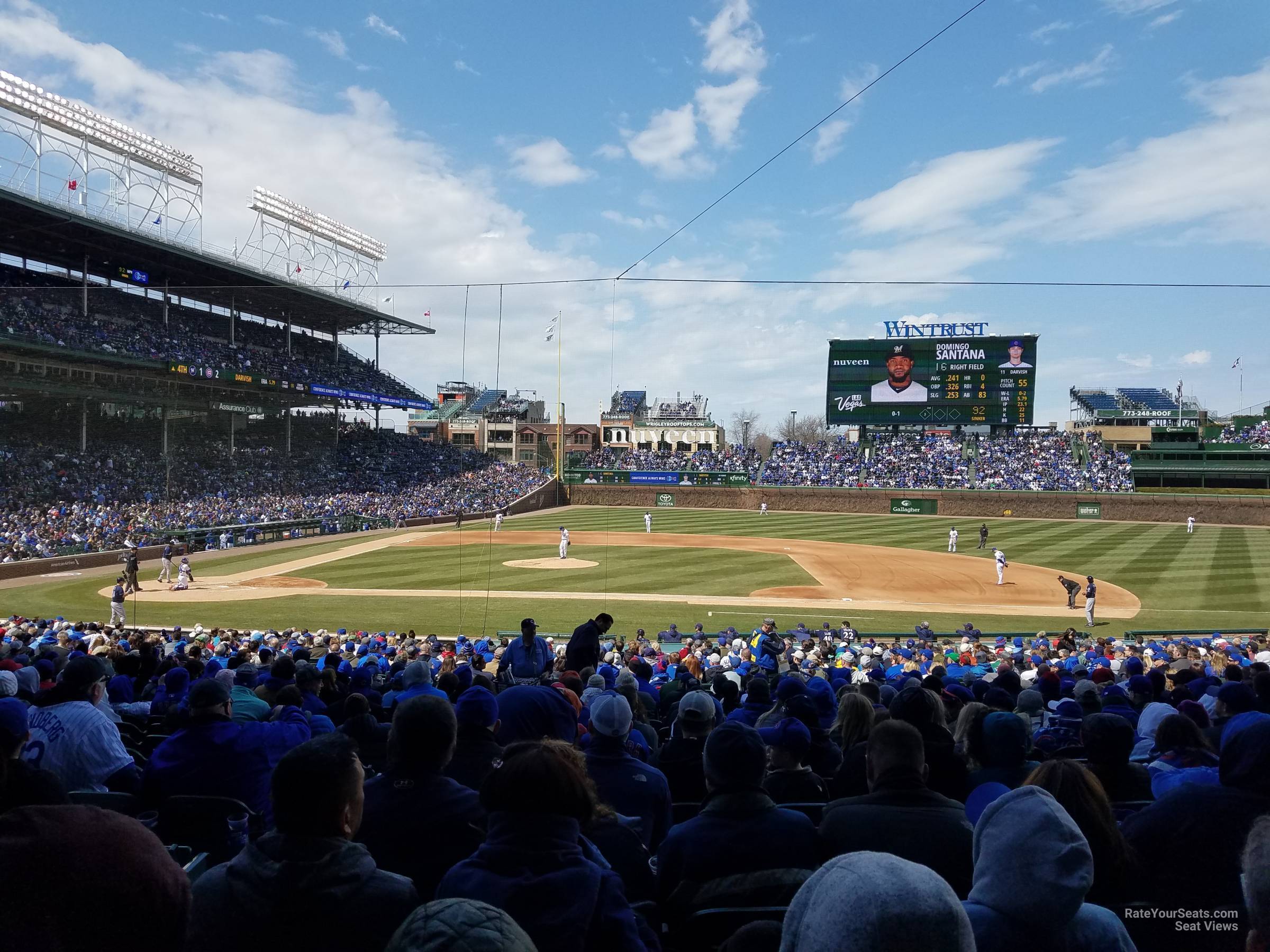 section 123, row 15 seat view  for baseball - wrigley field