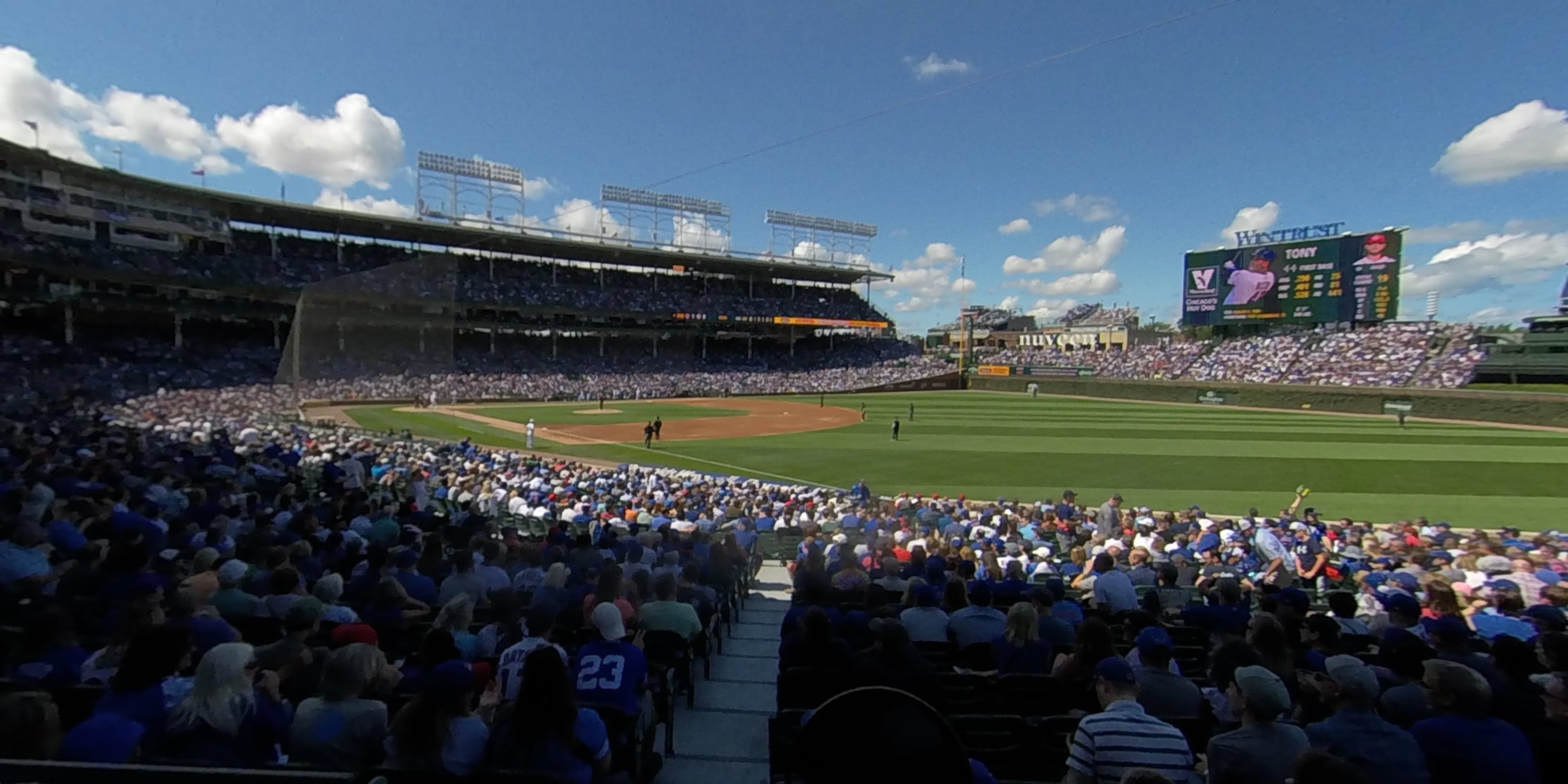 section 130 panoramic seat view  for baseball - wrigley field