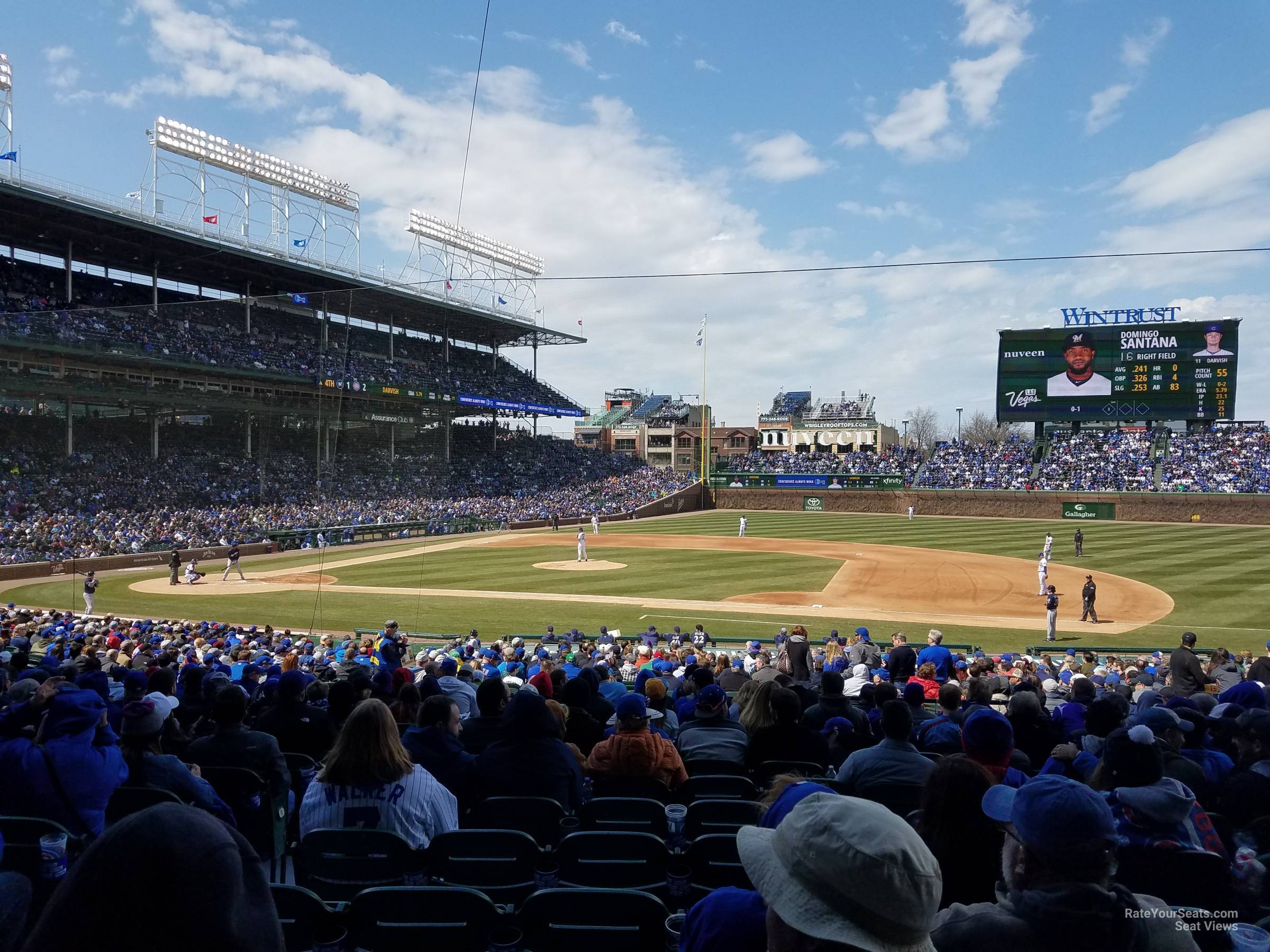 section 124, row 15 seat view  for baseball - wrigley field