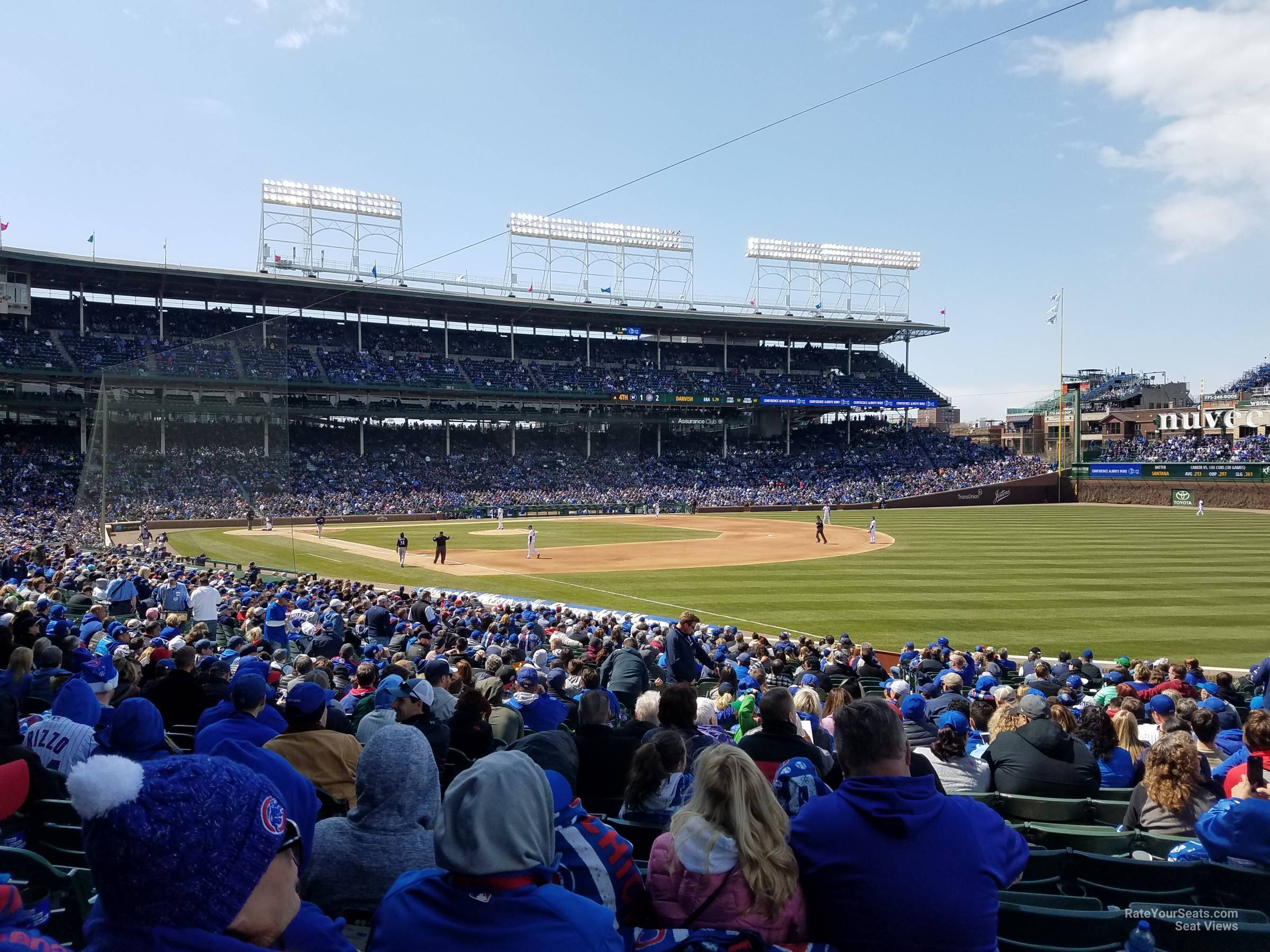 section 130, row 15 seat view  for baseball - wrigley field