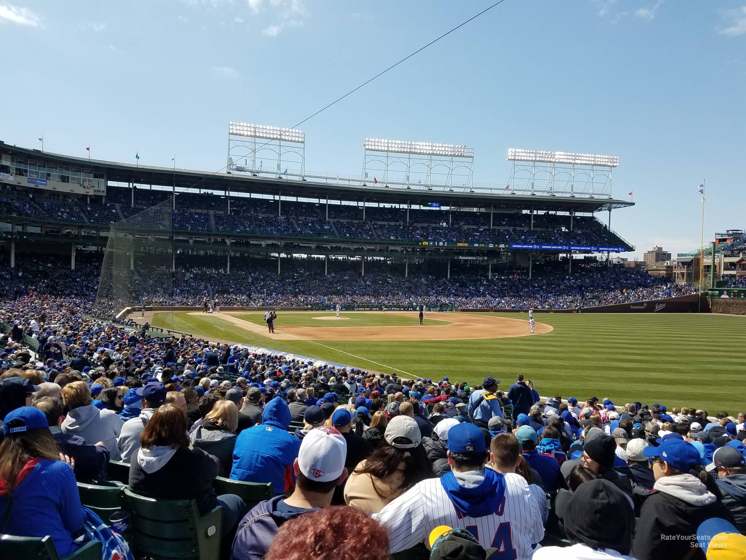 section 131, row 15 seat view  for baseball - wrigley field