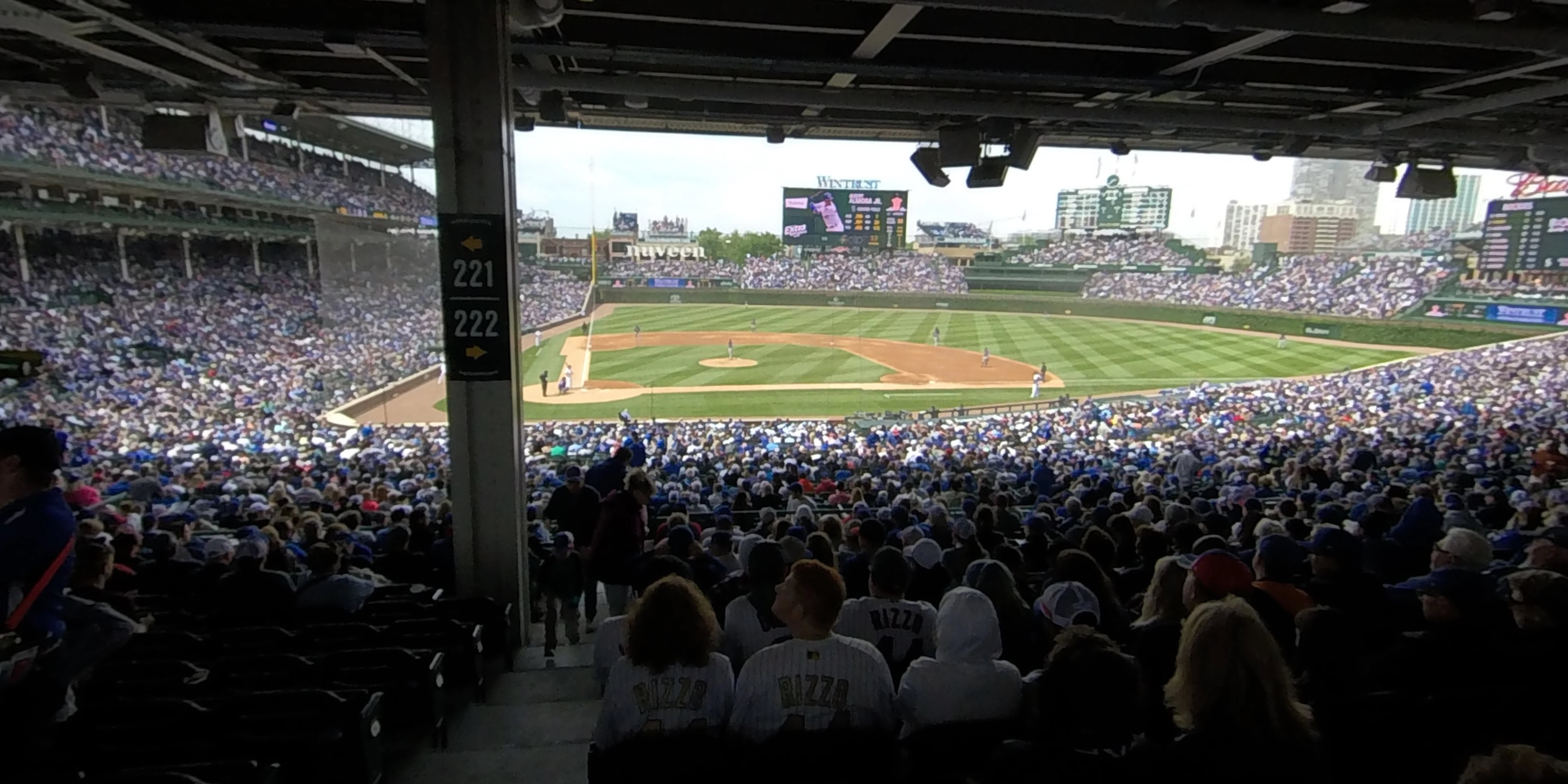section 221 panoramic seat view  for baseball - wrigley field