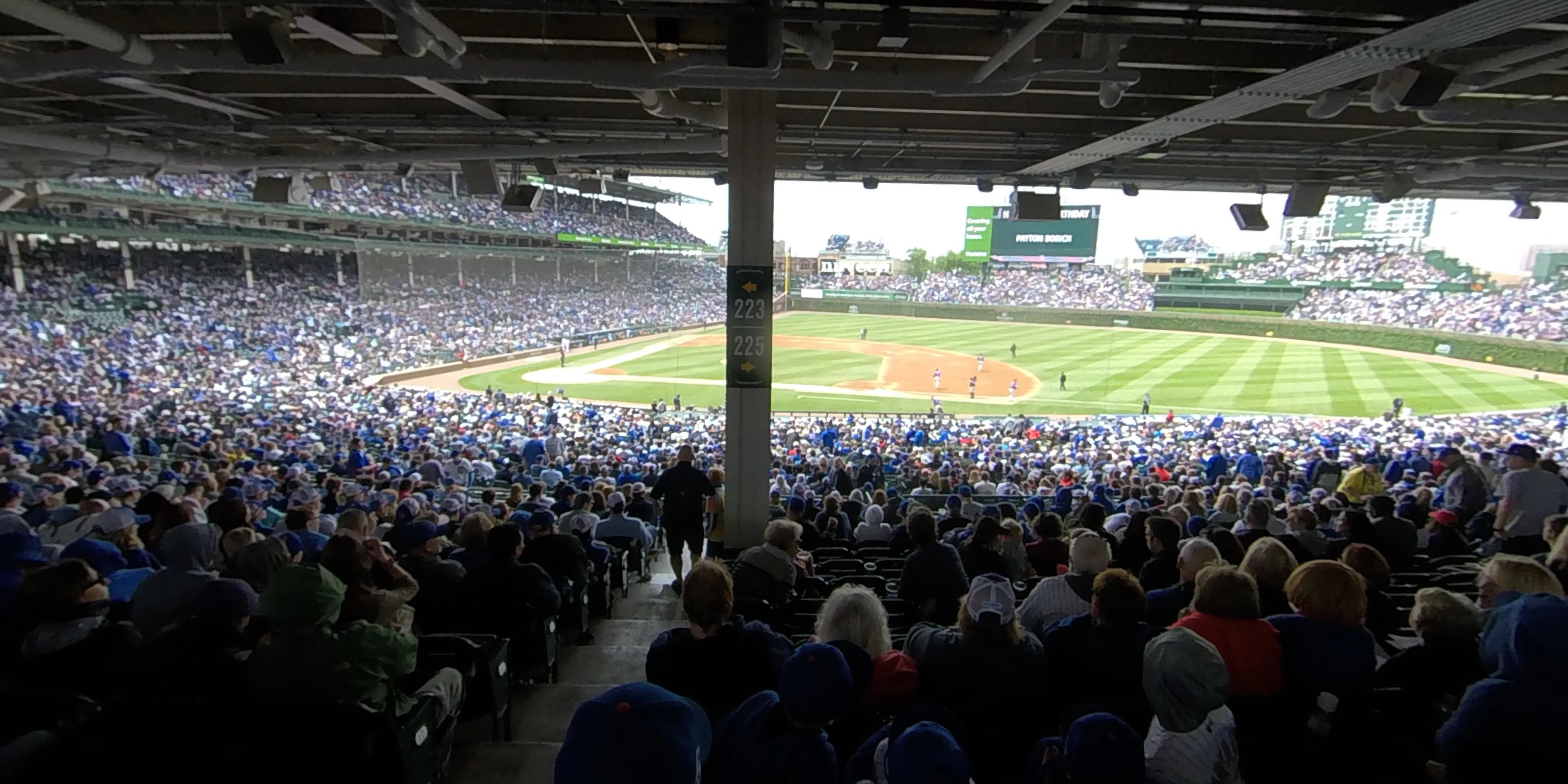 section 223 panoramic seat view  for baseball - wrigley field