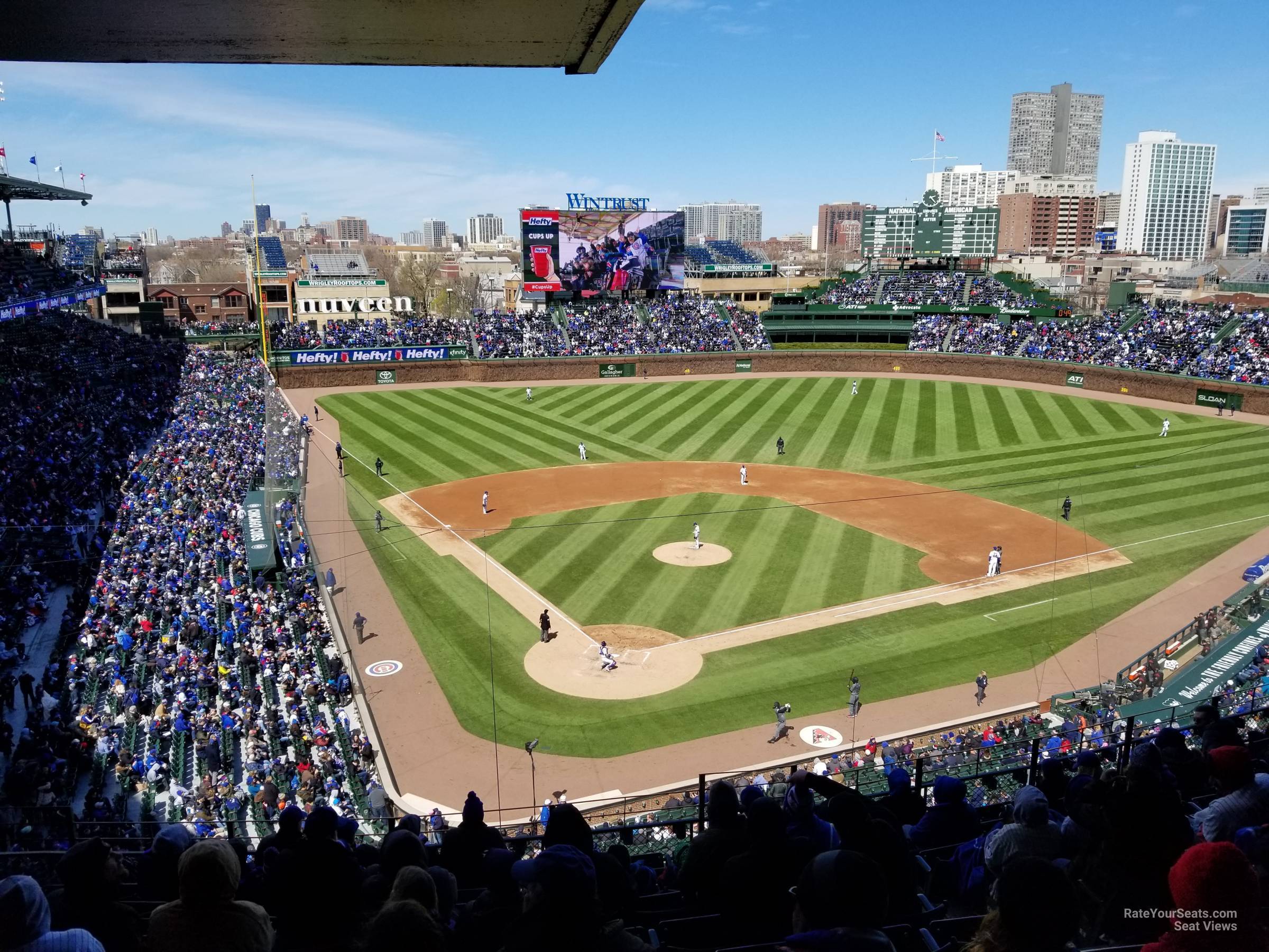 section 319, row 10 seat view  for baseball - wrigley field