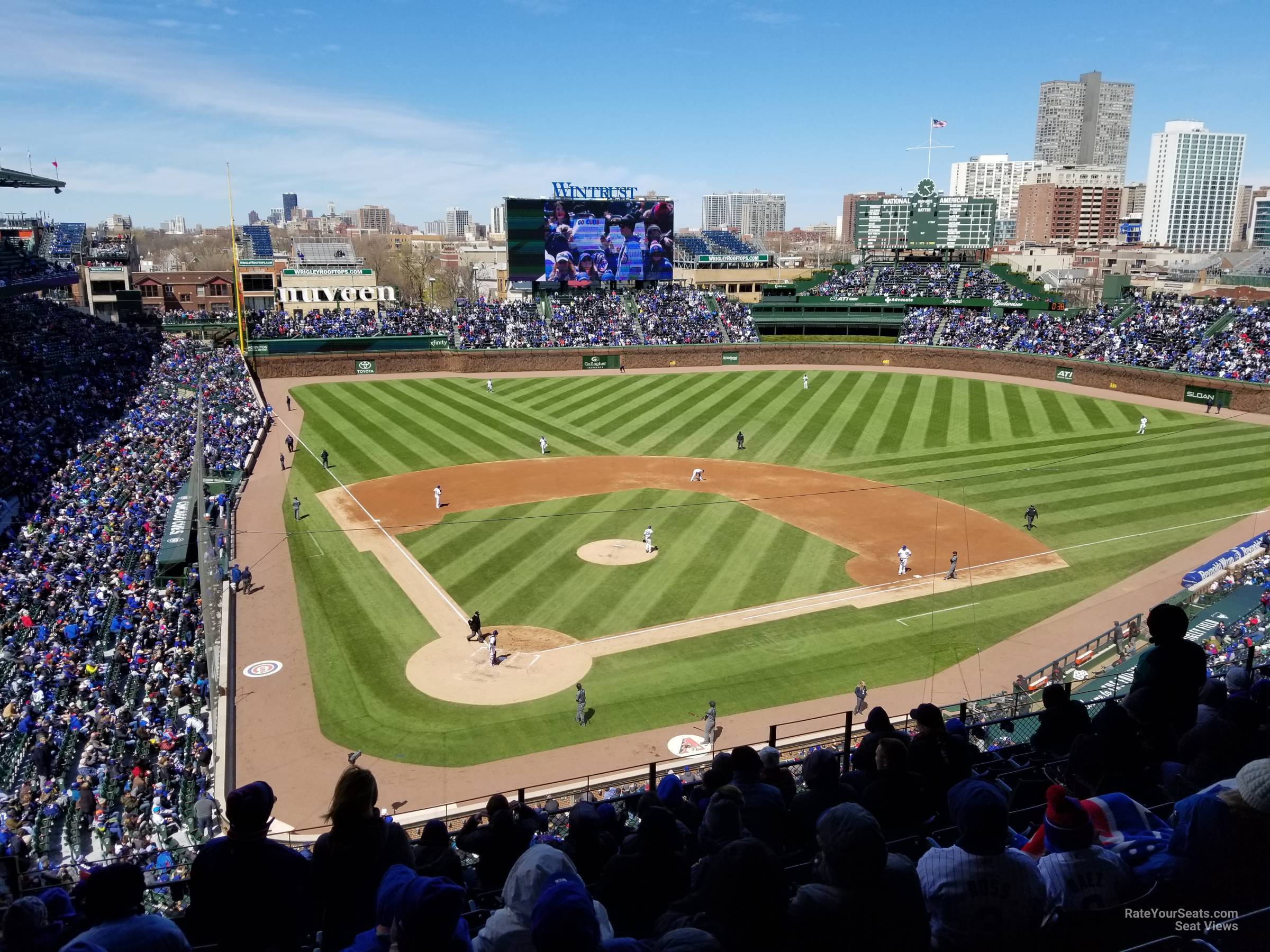 section 320, row 10 seat view  for baseball - wrigley field