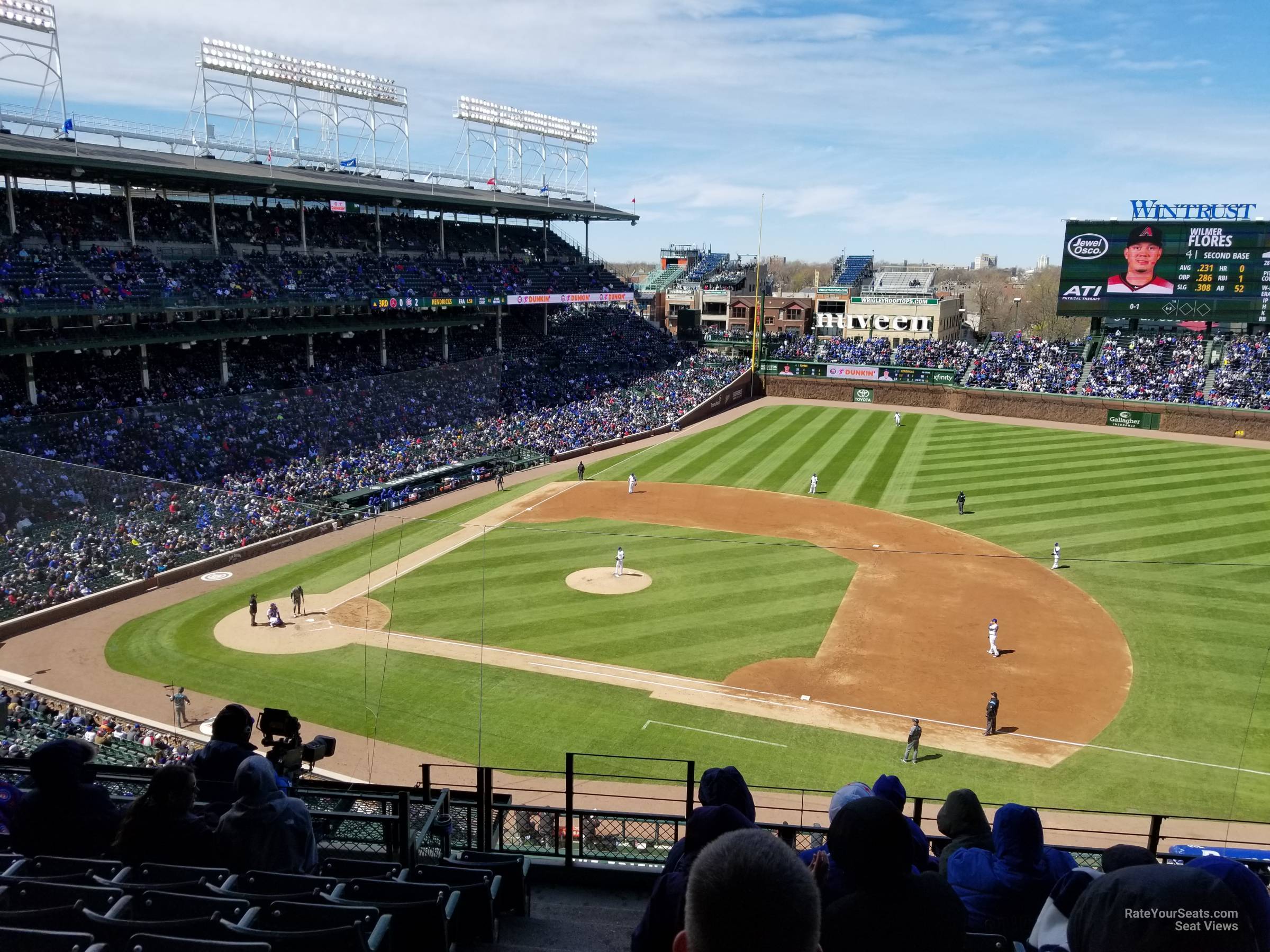 section 326, row 9 seat view  for baseball - wrigley field
