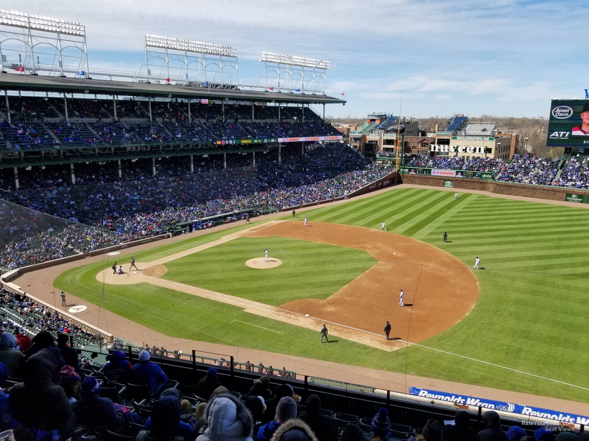 section 327, row 10 seat view  for baseball - wrigley field