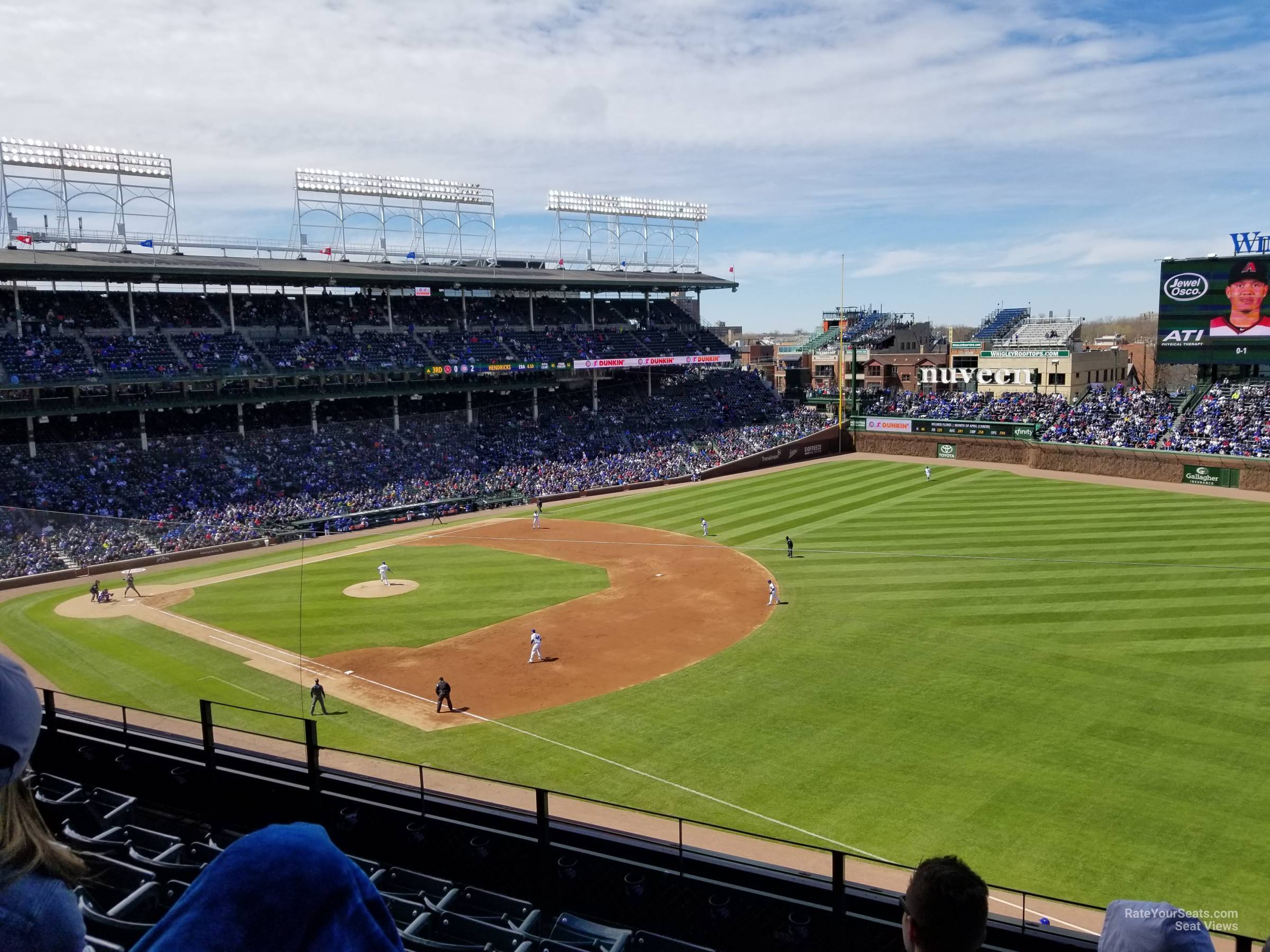 section 329, row 6 seat view  for baseball - wrigley field